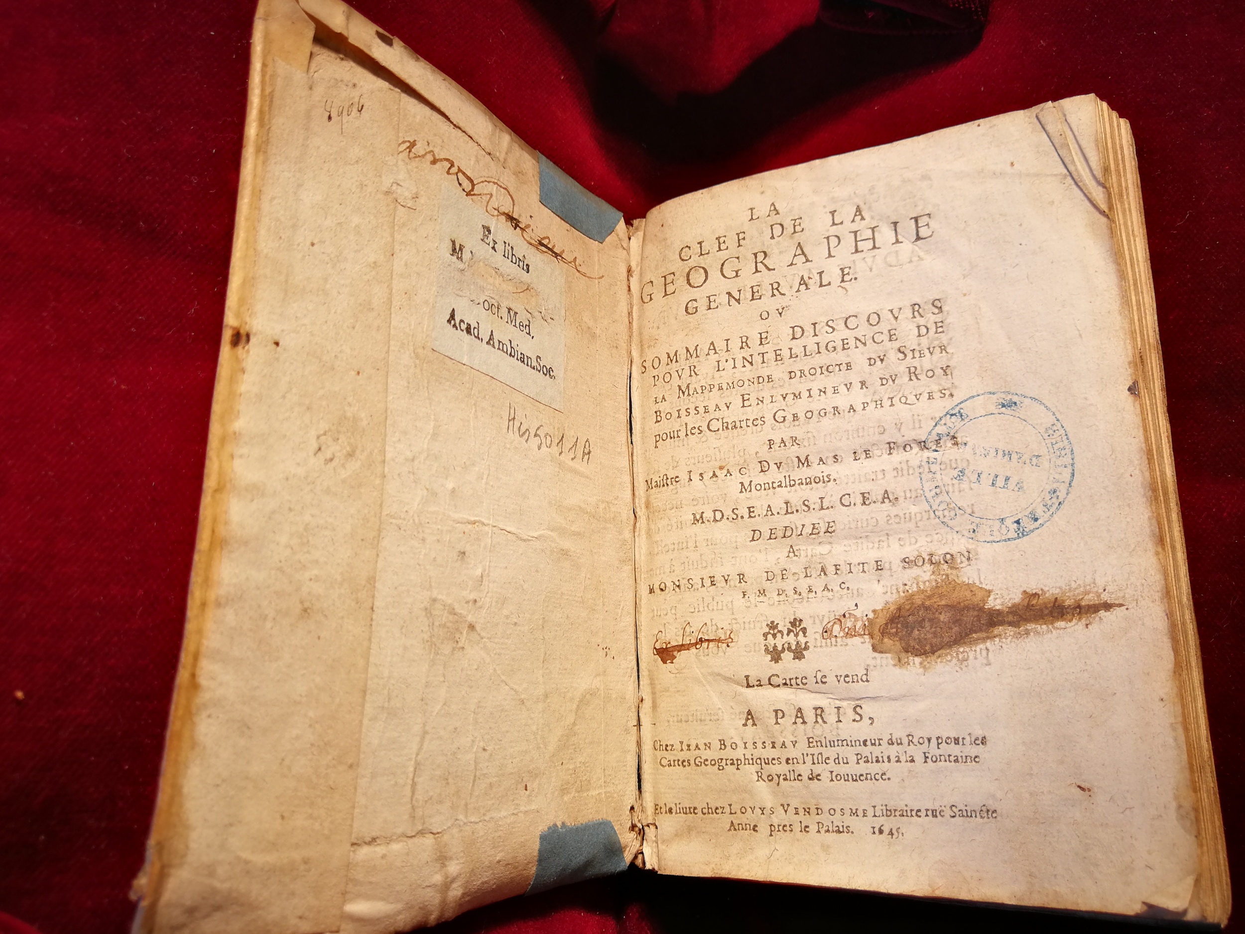 1643 - Jean Boisseau - Trésor des cartes géographiques - BM Amiens