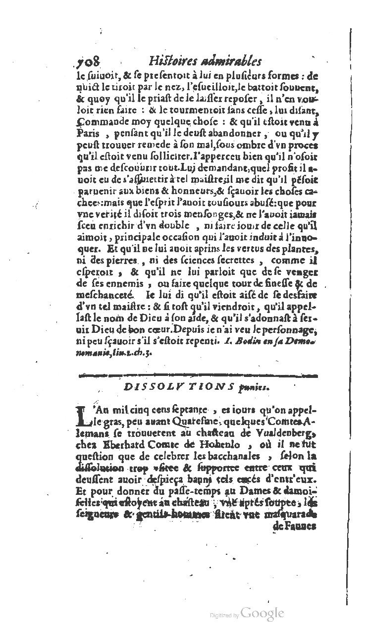 1610 - Paul Marceau - Trésor d’histoires admirables et mémorables - BSB Munich 1610 - Paul Marceau - Trésor d’histoires admirables et mémorables - BSB Munich