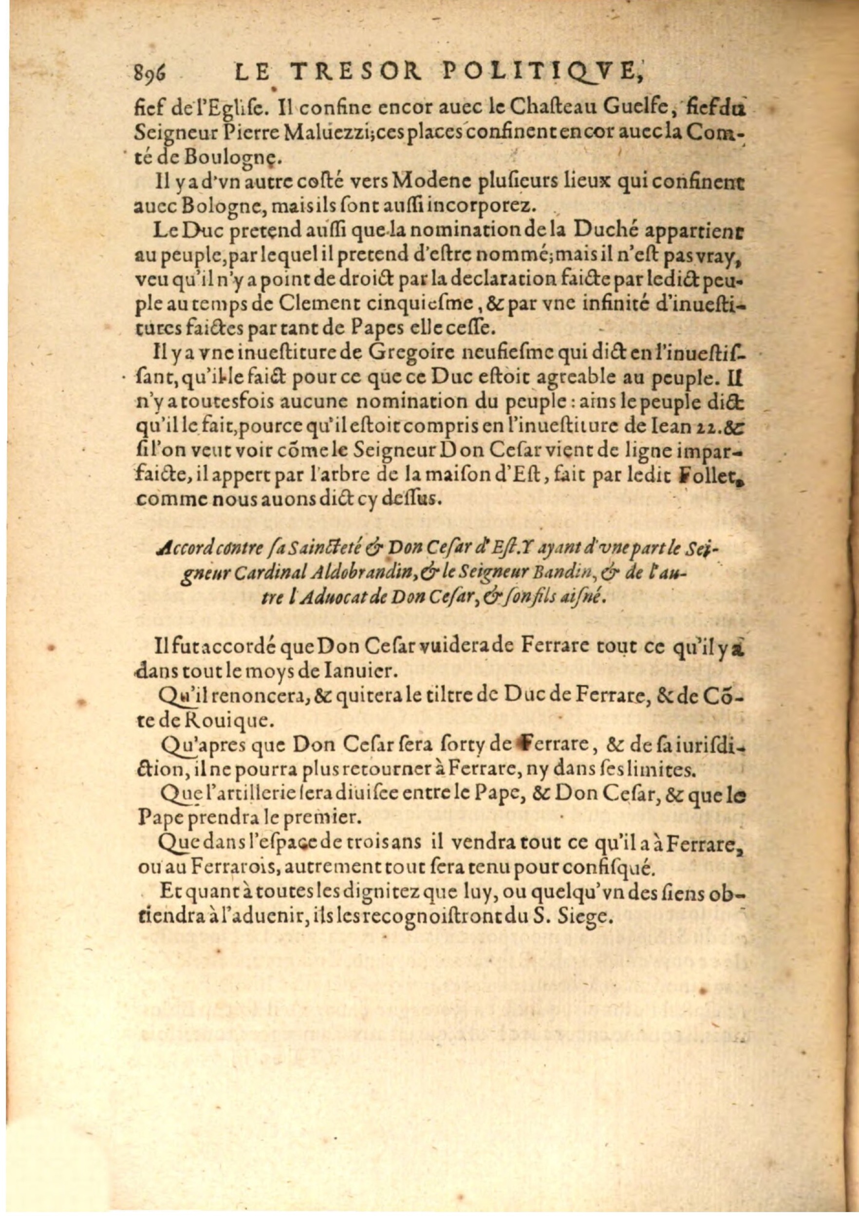 1608 - Nicolas Du Fossé - Trésor politique - BSB Munich