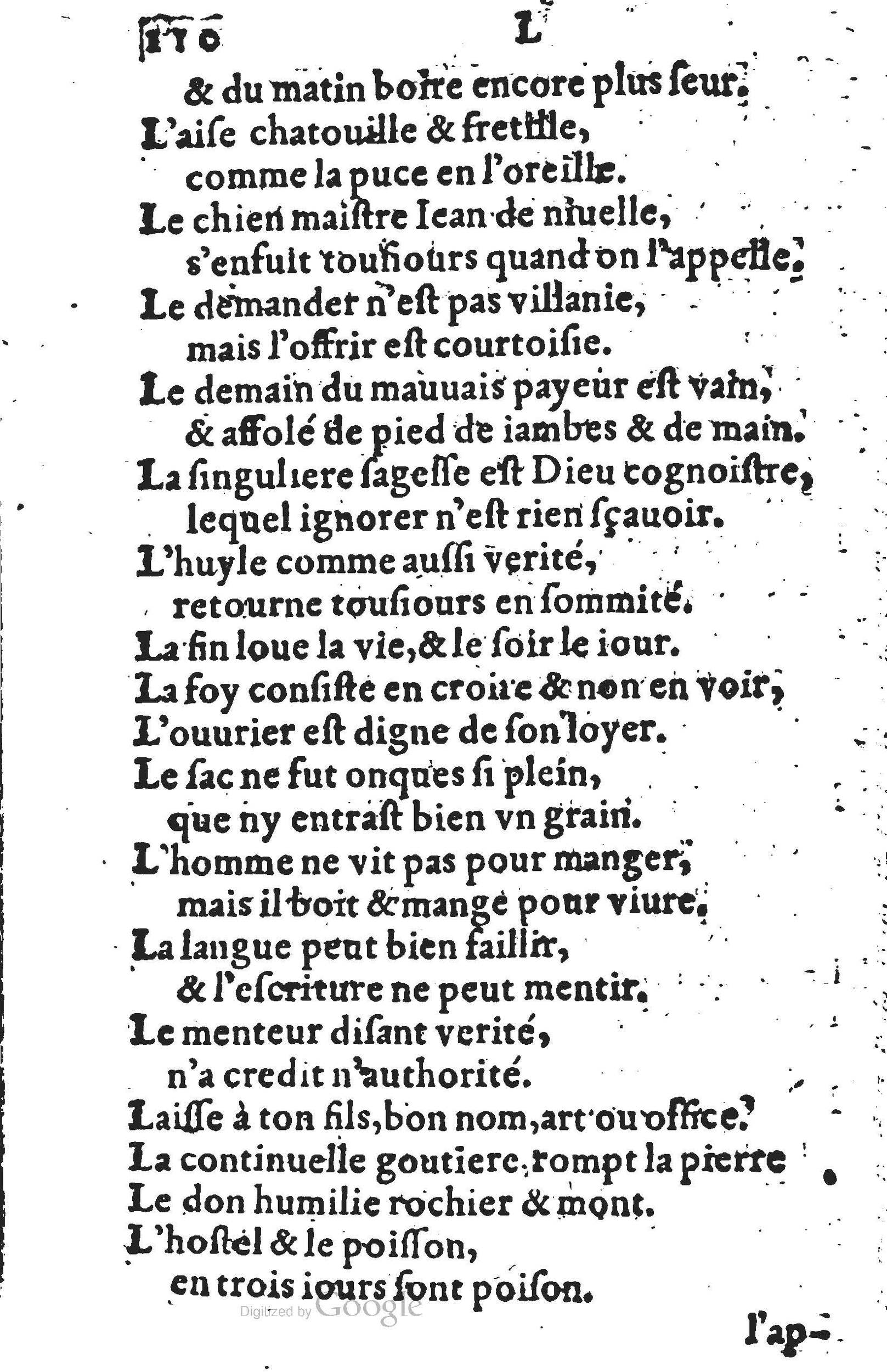 1578 - Nicolas Lescuyer - Trésor des sentences dorées - UGent