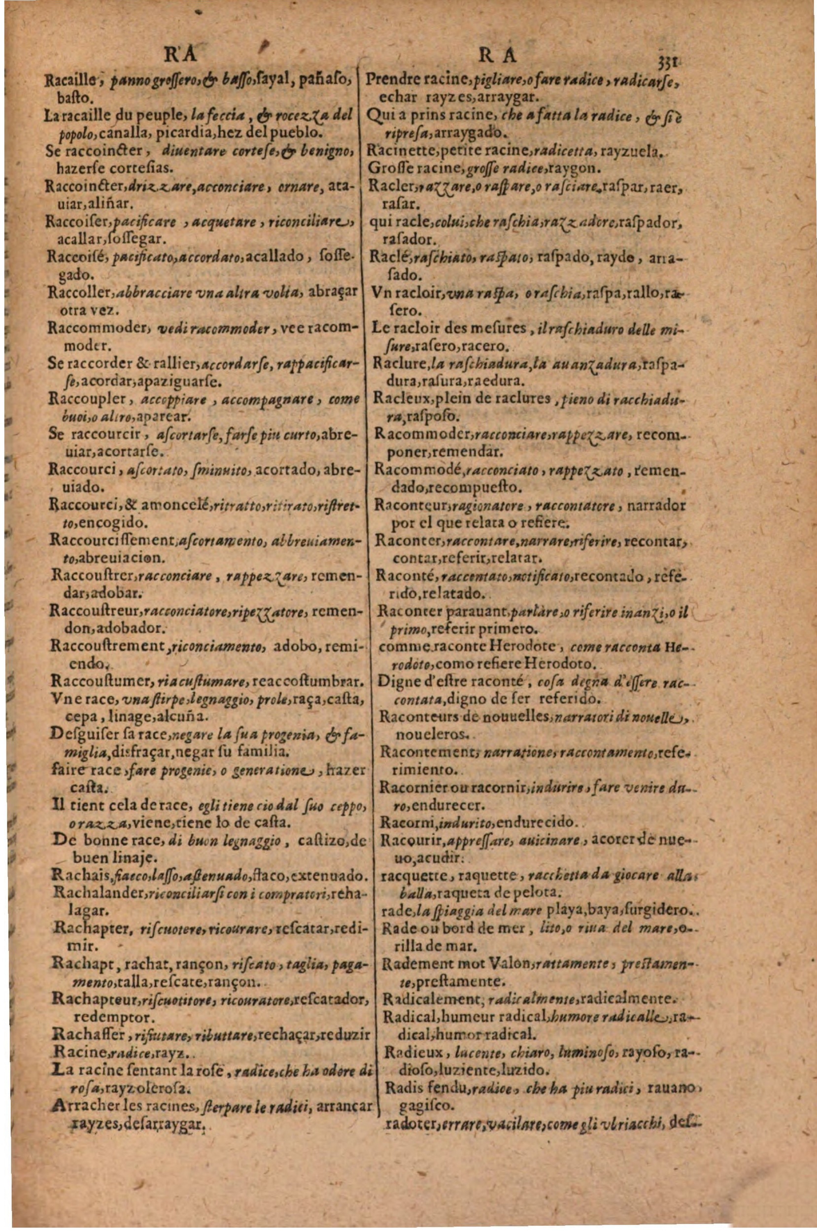 1616 - Pierre de la Rovière - Trésor des trois langues (Seconde partie) - BSB Munich