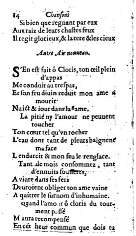 1623 - Jacques Cailloüé - Trésor ou recueil des chansons amoureuses - British Library