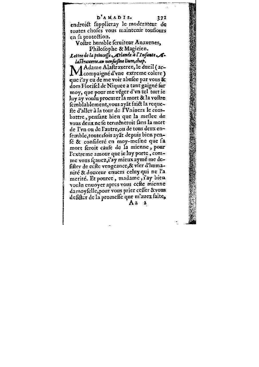 1572 - Veuve Gabriel Cotier - Trésor des Amadis - BM Lyon