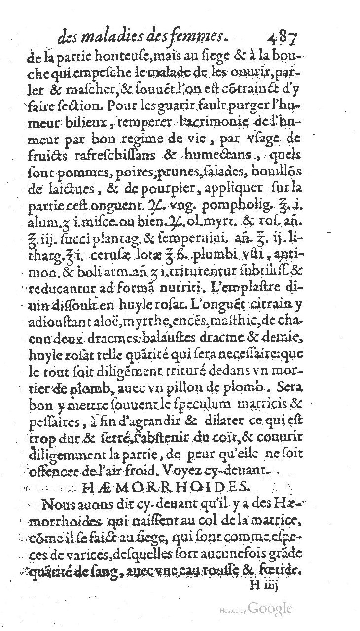1585 - Jacques du Puis - Trésor des remèdes secrets pour les maladies des femmes - BnF
