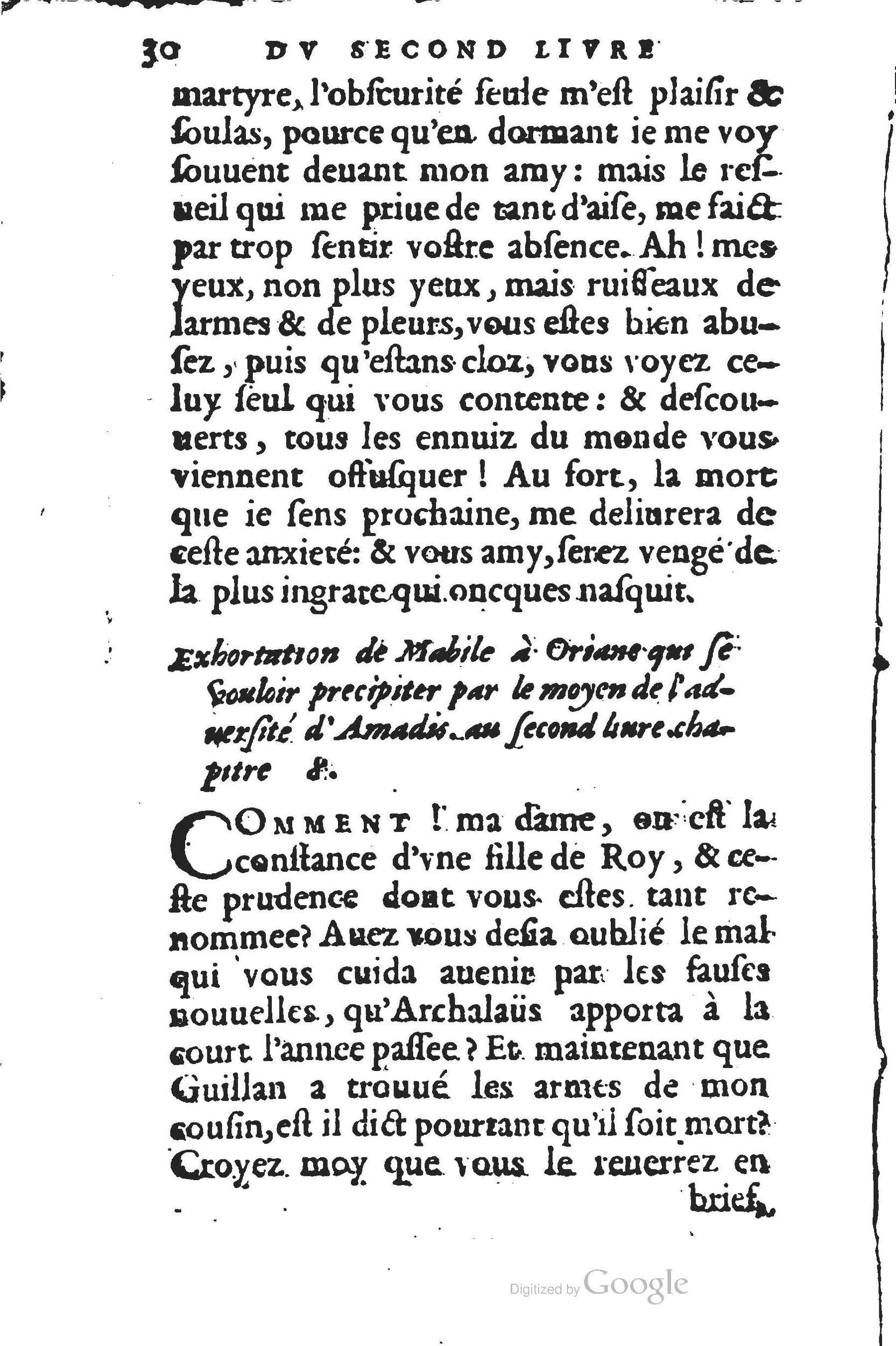 1560 - Jean d’Ogerolles et Gabriel Cotier Lyon - Trésor des Amadis - BSB Munich