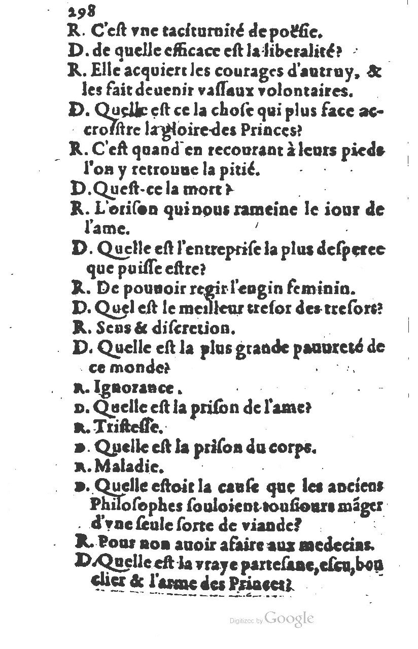 1581 - Nicolas Bonfons  - Trésor des sentences dorées - Princeton