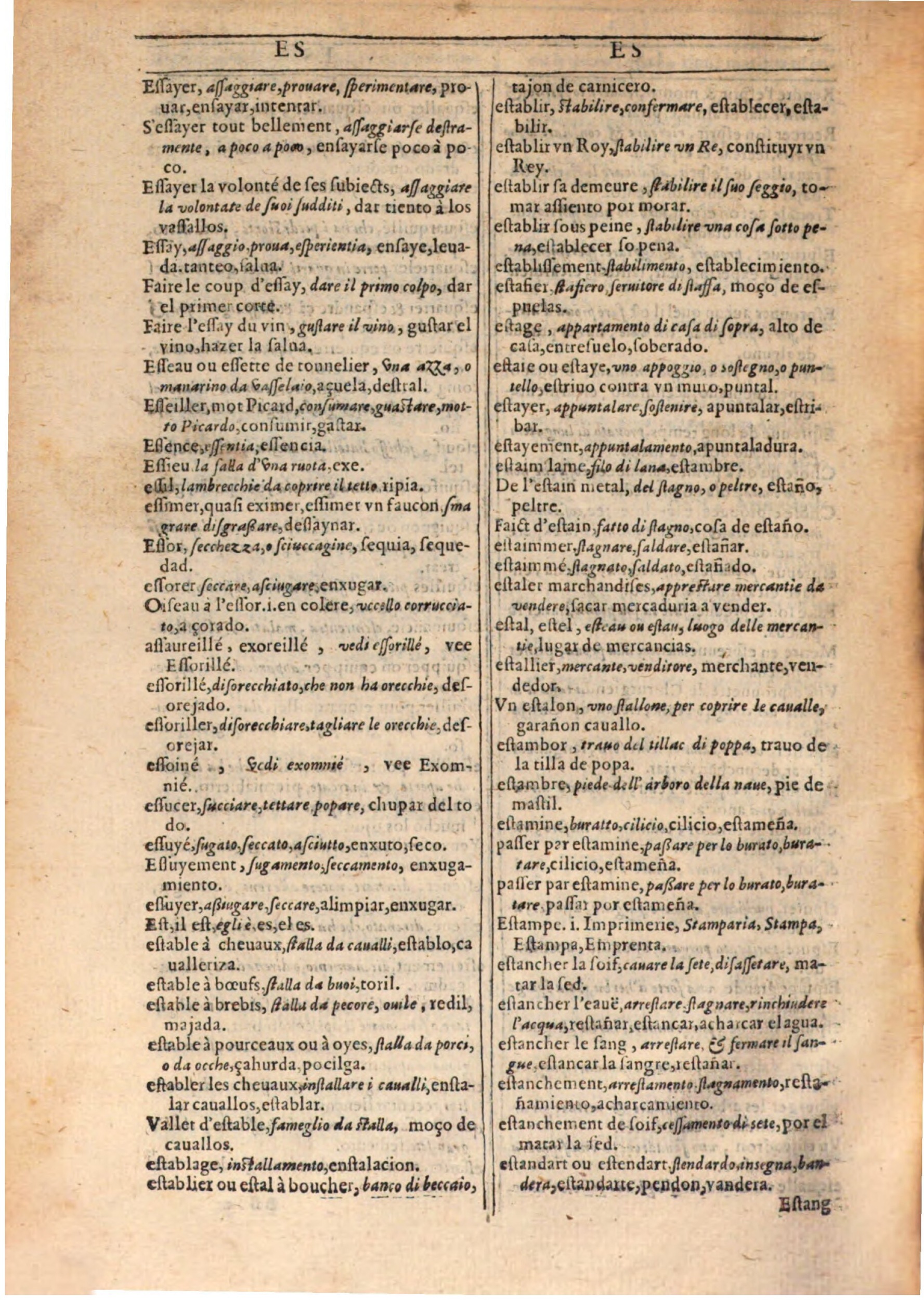 1609 - Philippe Albert et Alexandre Pernet - Trésor des trois langues française, italienne et espagnole (Seconde partie) - BSB Munich 1609 - Philippe Albert et Alexandre Pernet - Trésor des trois langues française, italienne et espagnole (Seconde partie) - BSB Munich