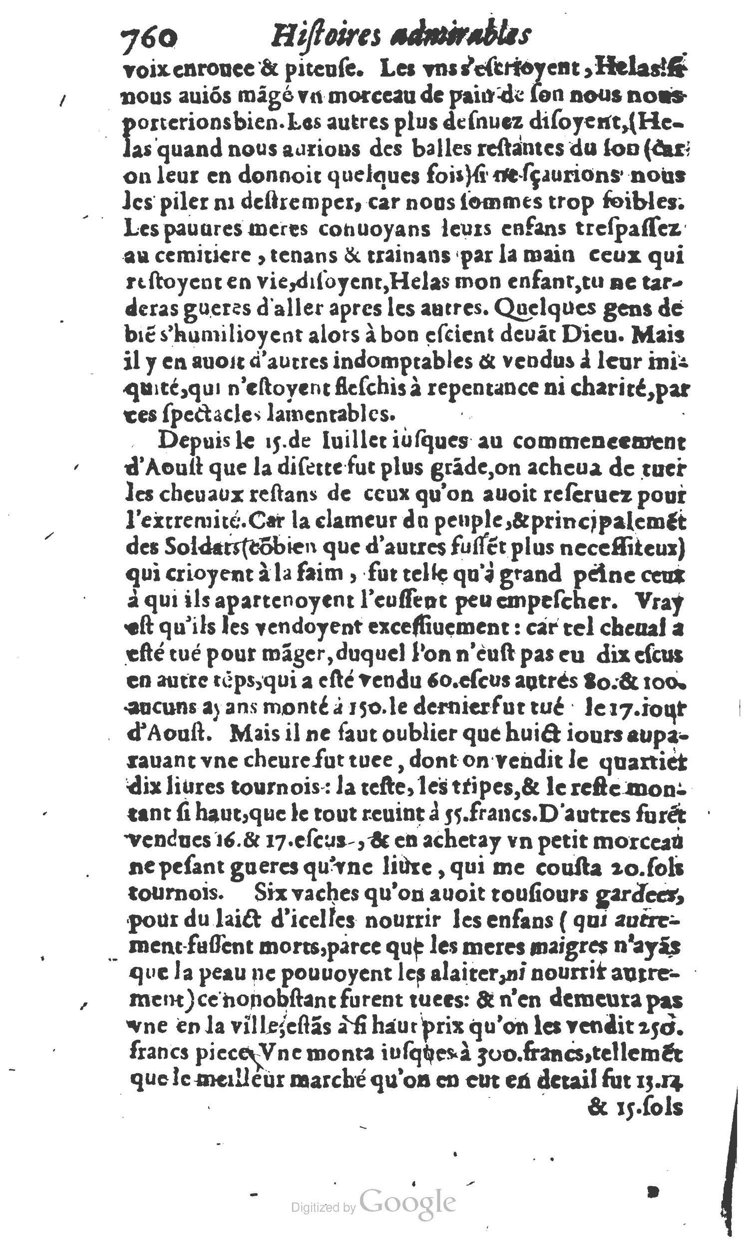 1610 - Paul Marceau - Trésor d’histoires admirables et mémorables - Princeton