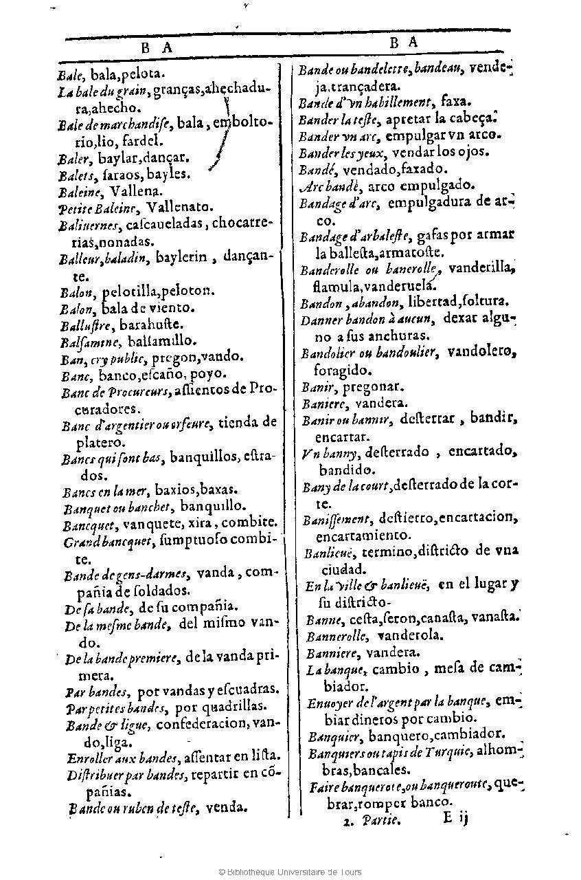 1607 - Marc Orry - Trésor des deux langues espagnole et française (Première et Seconde parties) - BU Tours