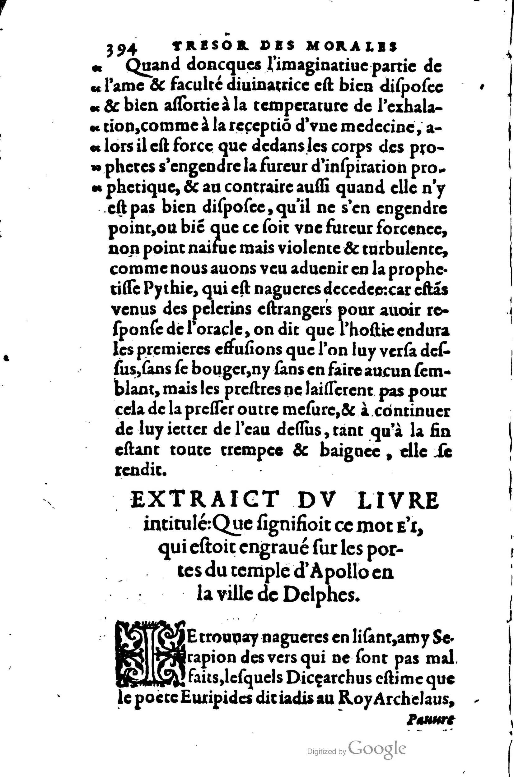 1578 - Jean Poupy - Trésor des morales de Plutarque - BSB Munich