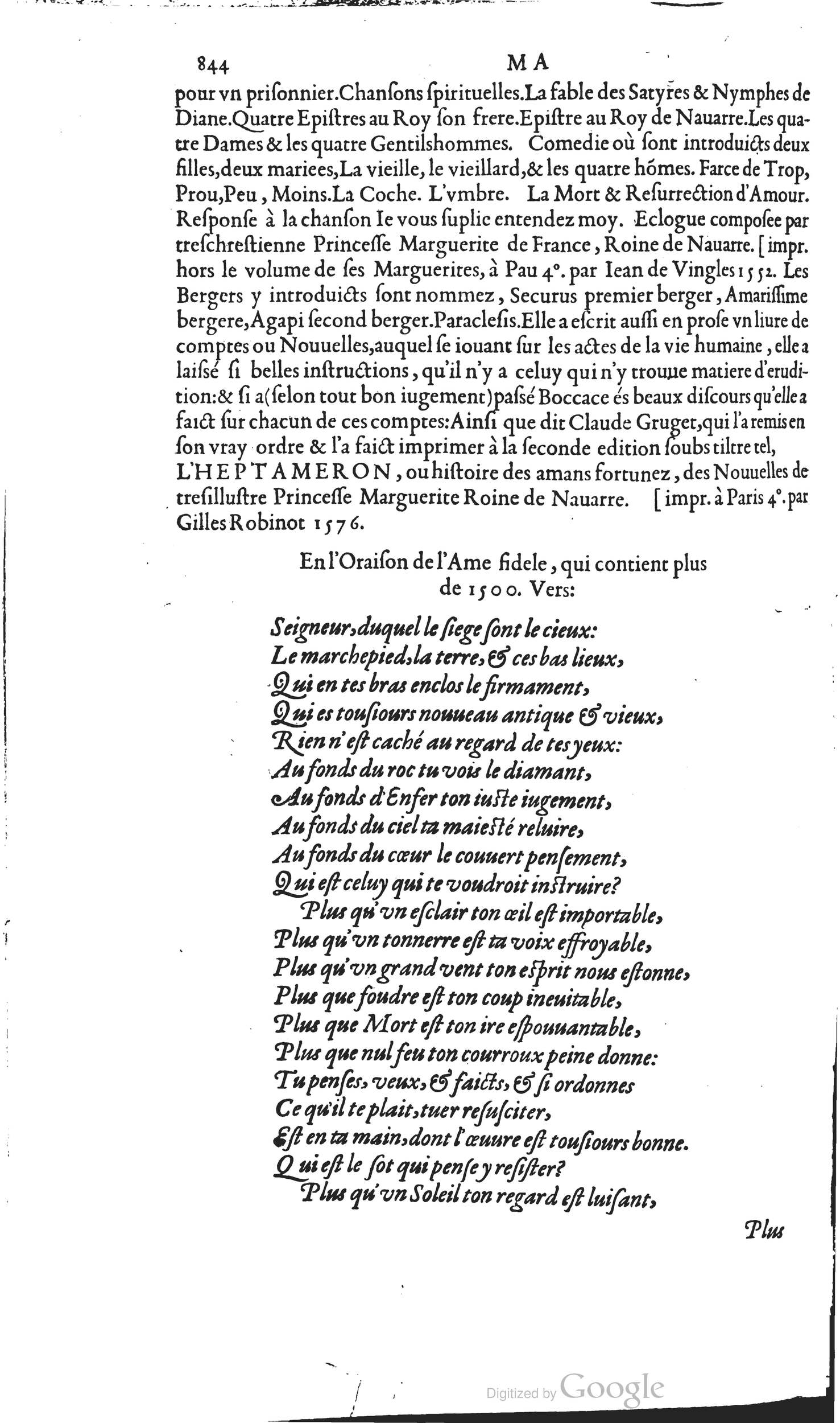1585 - Barthélemy Honorat - Bibliothèques françaises - BSB Munich