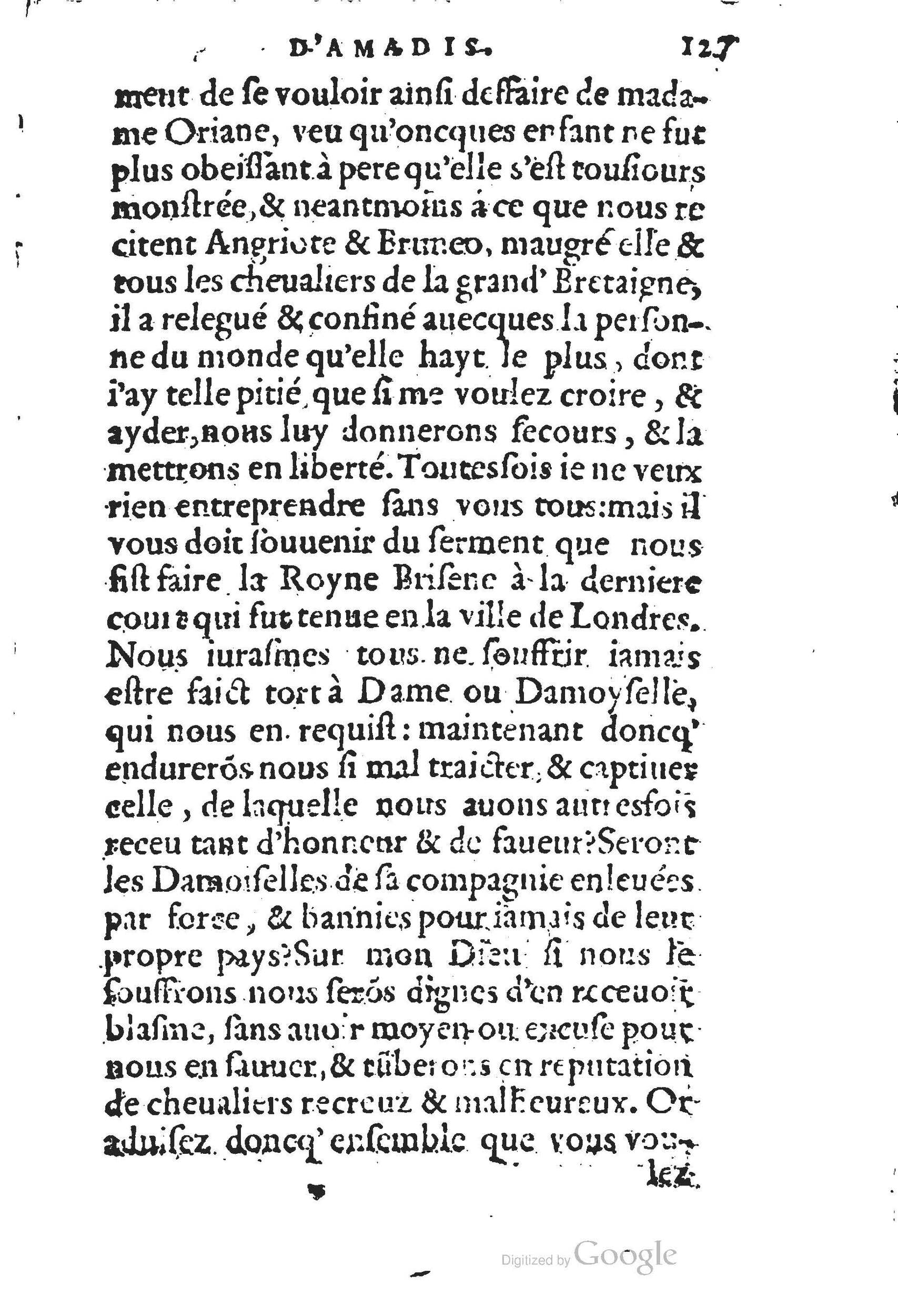 1560 - Jean d’Ogerolles et Gabriel Cotier Lyon - Trésor des Amadis - BSB Munich