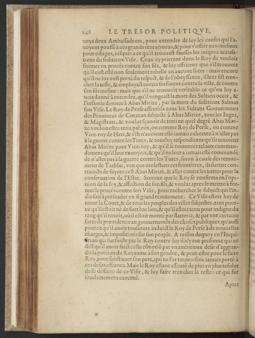 1608 - Nicolas Du Fossé - Trésor politique - BnF Tolbiac