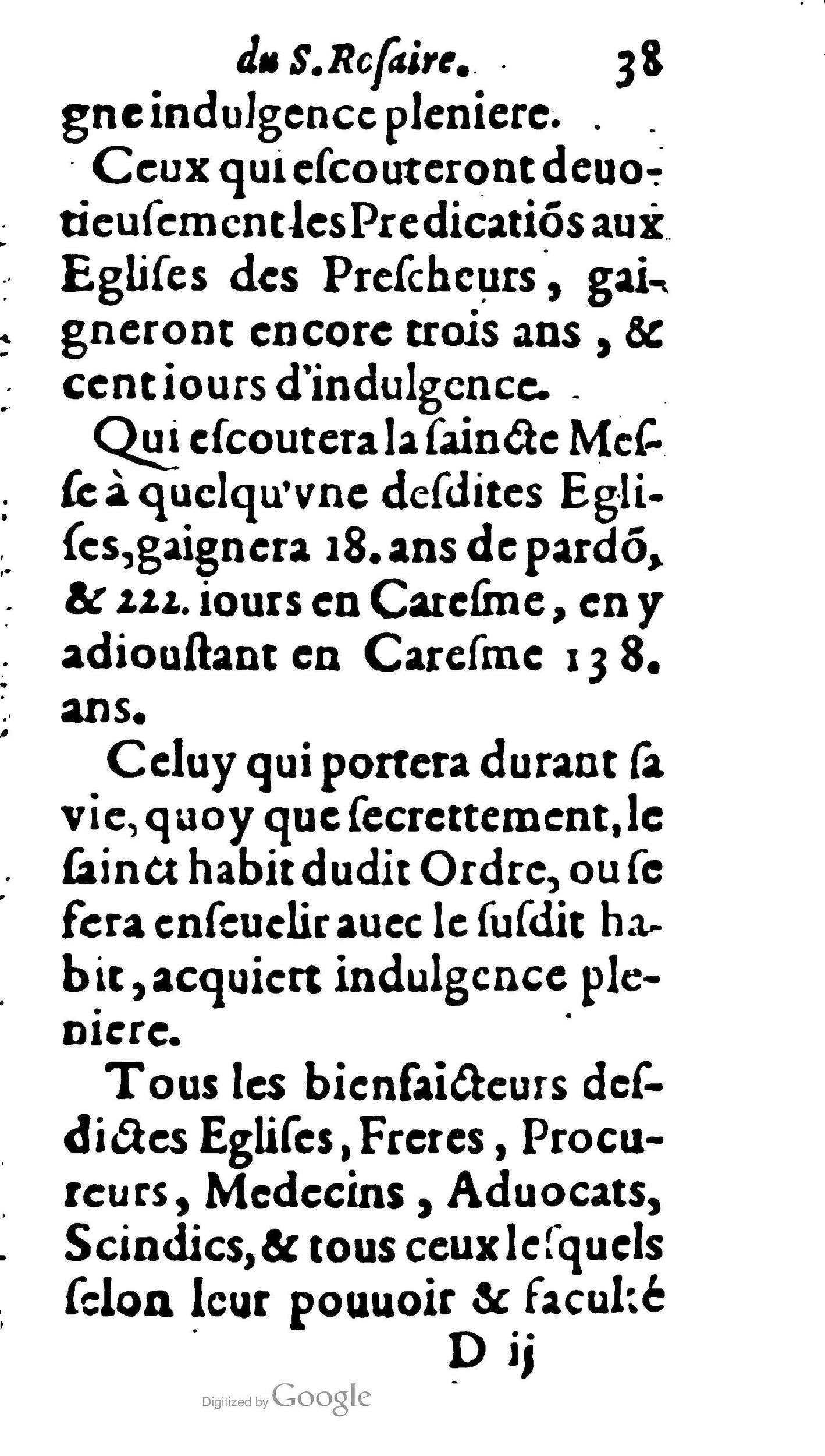 1604 - Jean Le Bouc - Trésor des indulgences du Saint Rosaire - BM Lyon 1604 - Jean Le Bouc - Trésor des indulgences du Saint Rosaire - BM Lyon