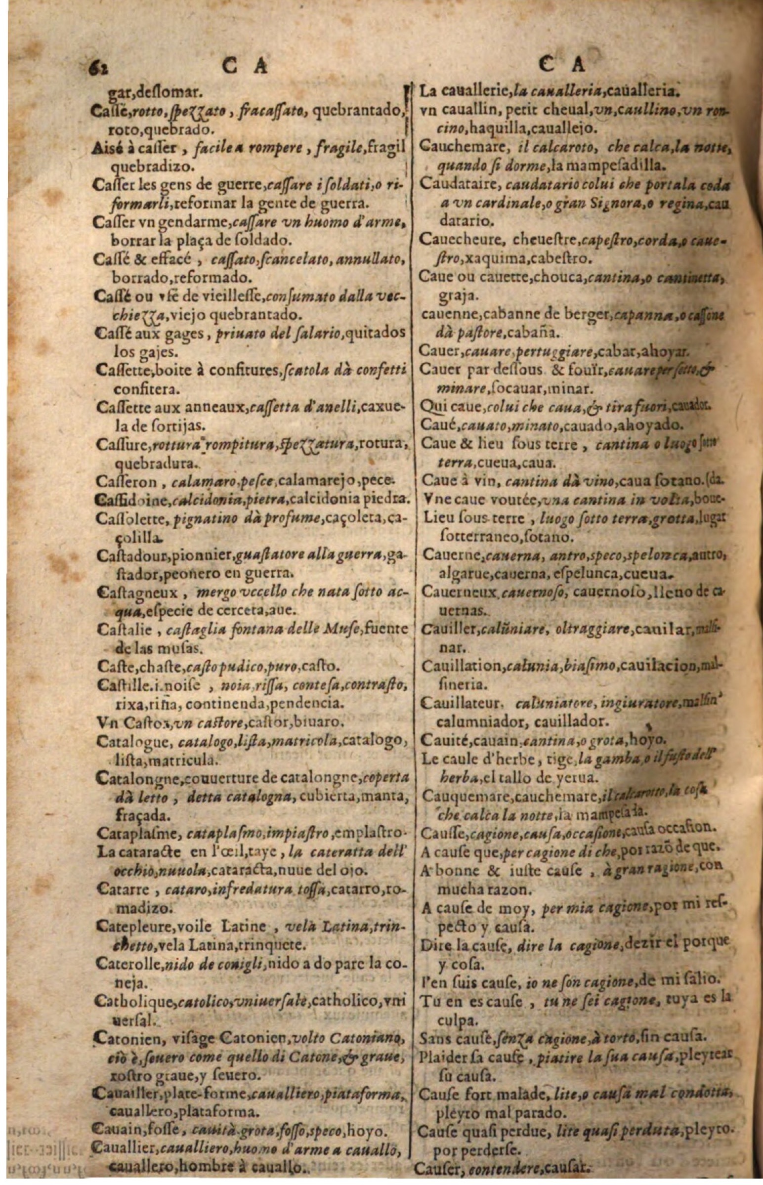 1644 - Jacques Crespin - Trésor des trois langues - Passau