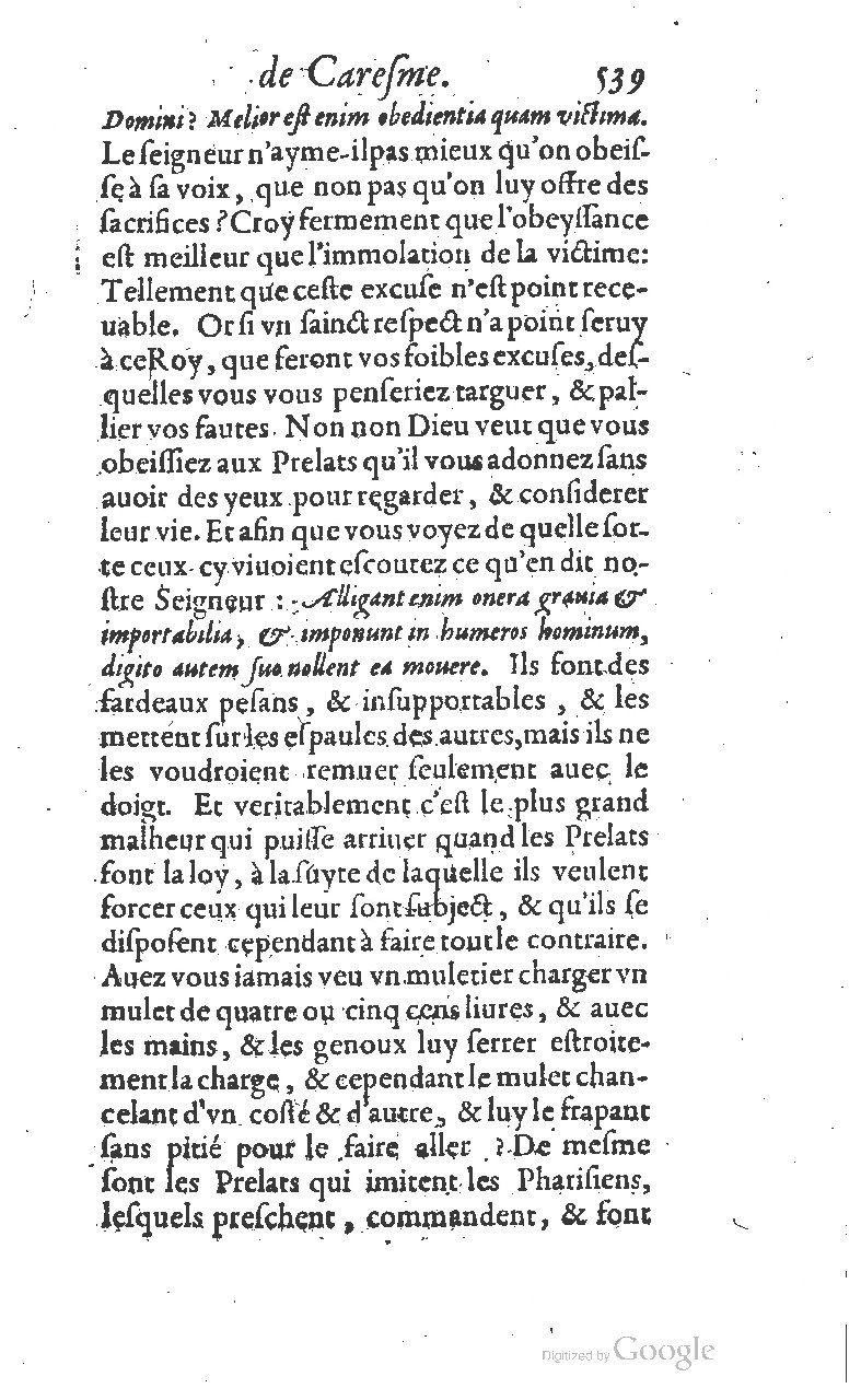 1607 - Nicolas Du Fossé - Trésor quadragésimal - T 01 - BM Lyon