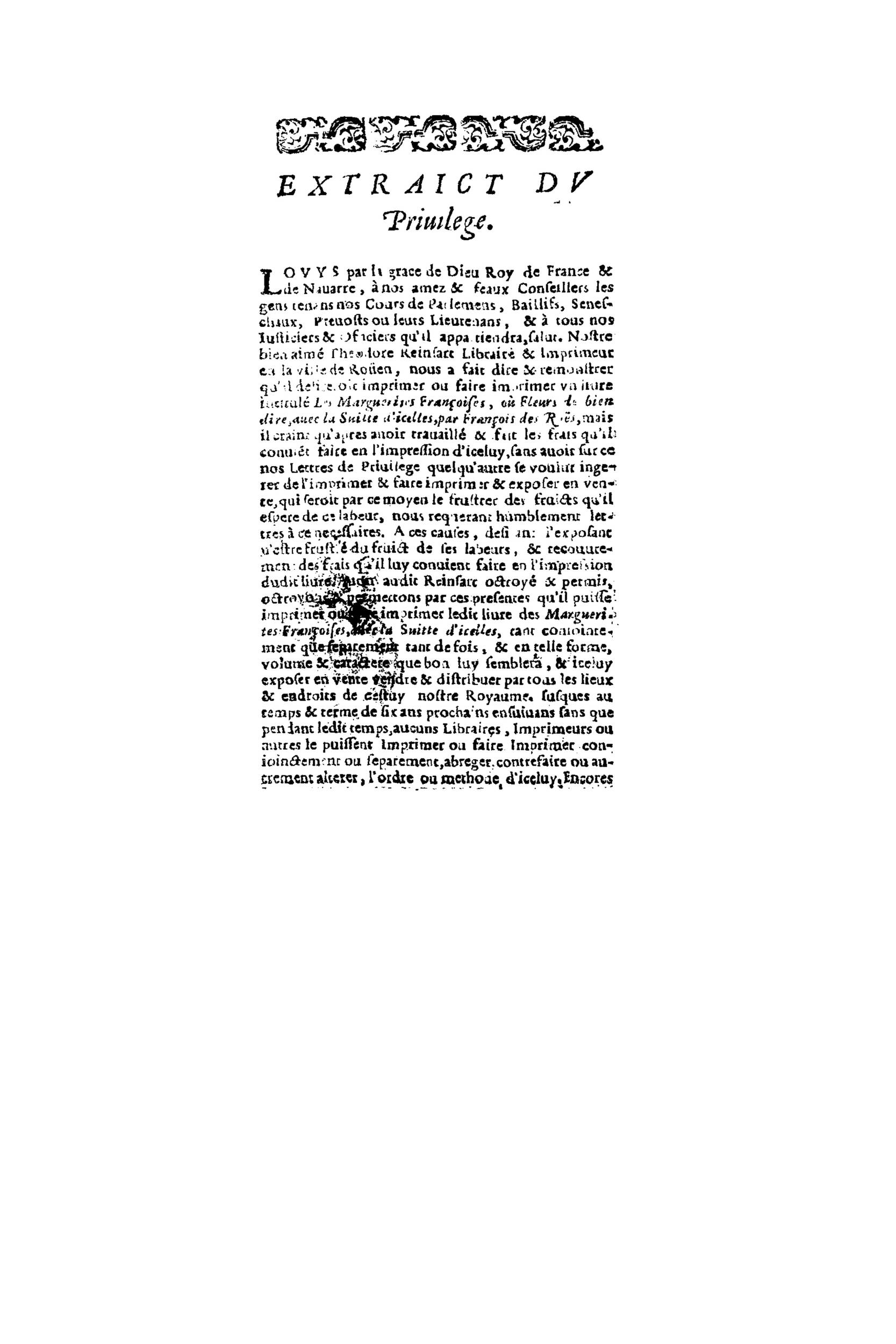 1612 - Théodore Reinsart - Second Trésor de bien dire - BnF