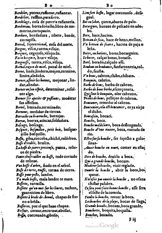 1616 - Veuve Marc Orry - Trésor des deux langues espagnole et française (Première et Seconde parties) - BM Lyon