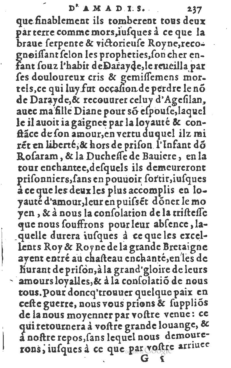 1582 - Jean Huguetan - Trésor des Amadis T. 1 - BM Lyon