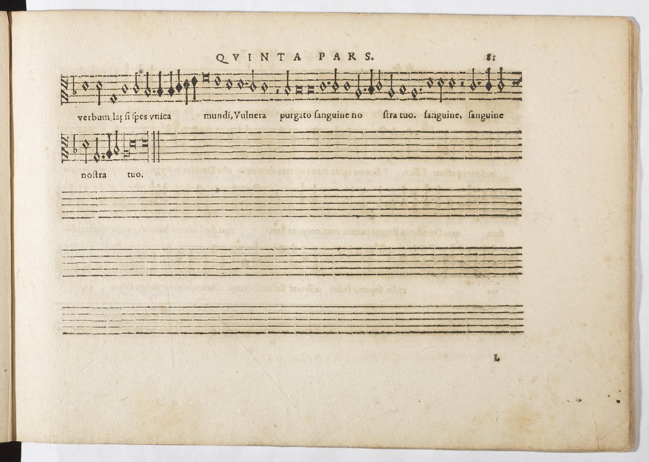 1594 - Paul Marceau - Trésor de musique d&#039;Orlande de Lassus, Superius, Bassus, Tenor, Quinta pars - BnF
