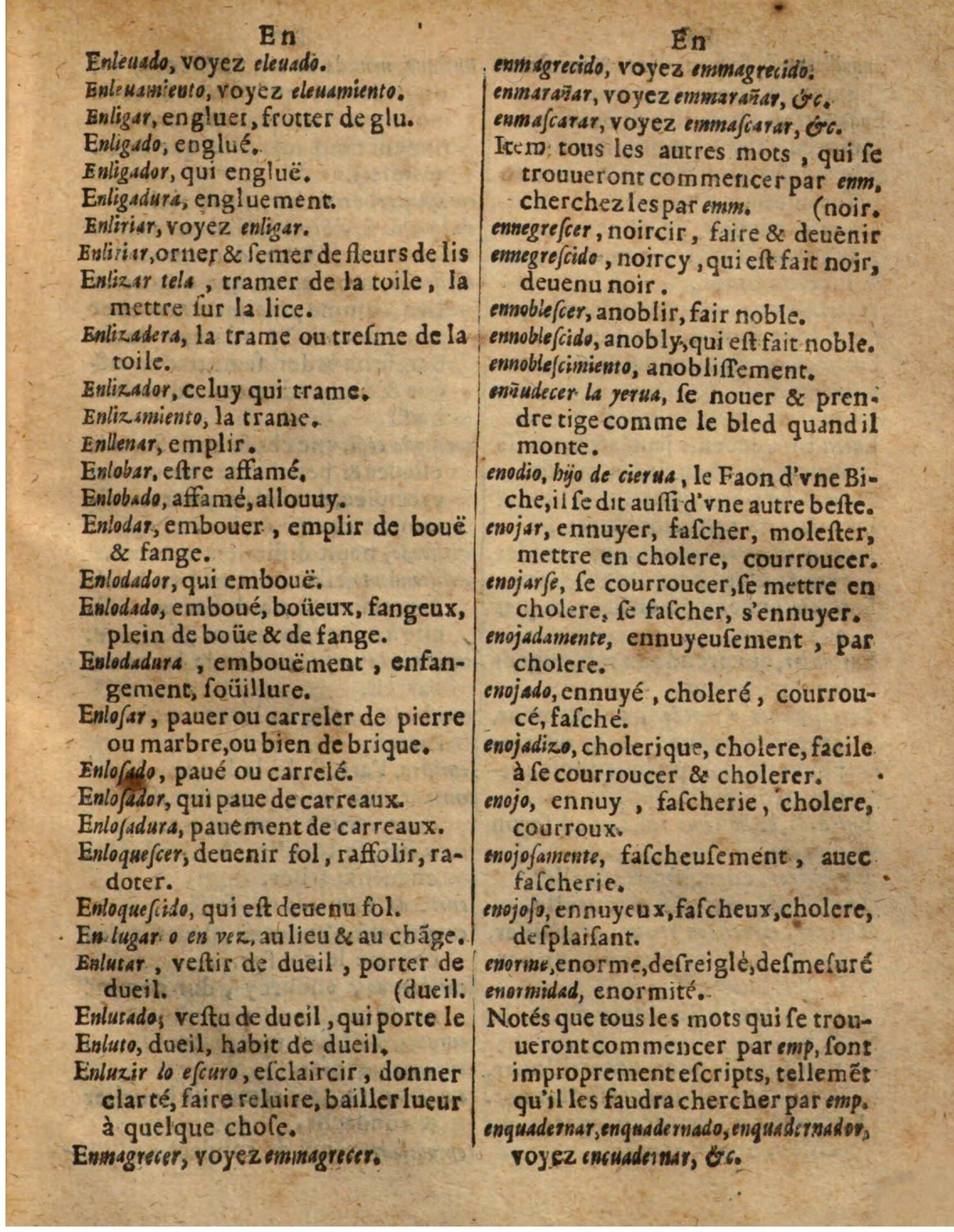 1625 - Hubert Antoine - Trésor des deux langues espagnole et française - Augsbourg