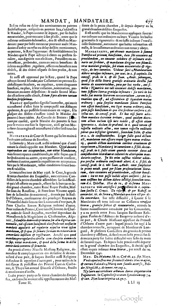 1629 - Veuve Nicolas Buon - Trésor du droit français (21754 T. 2) - BM Lyon