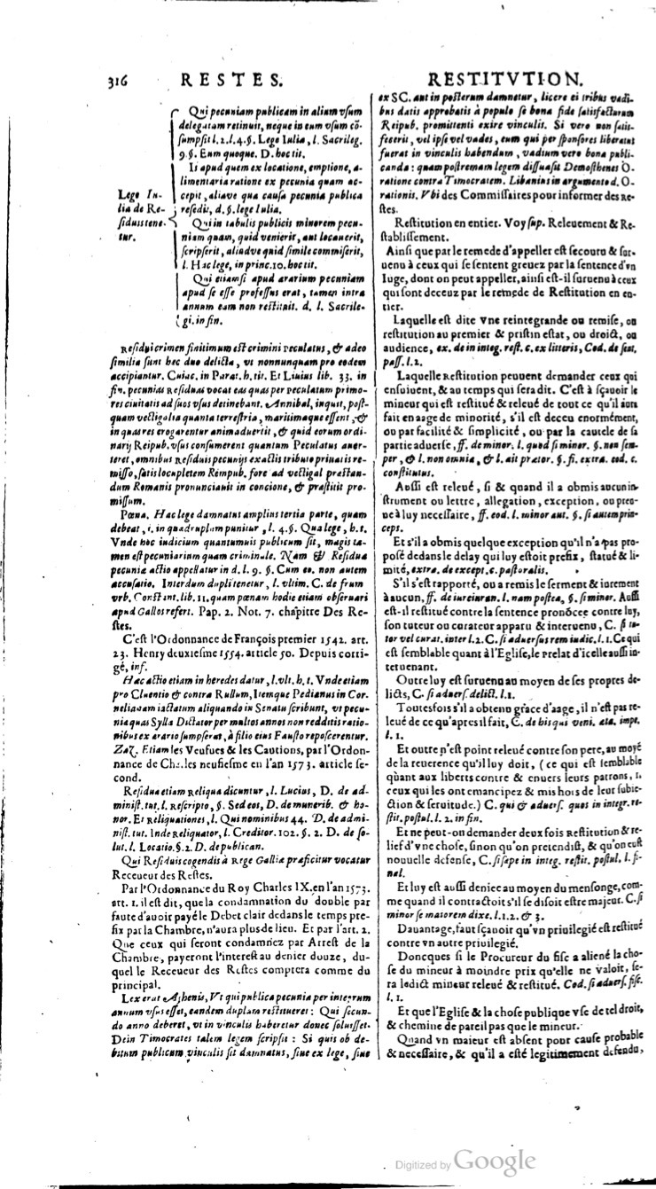1629 - Veuve Nicolas Buon - Trésor du droit français (21754 T. 3) - BM Lyon