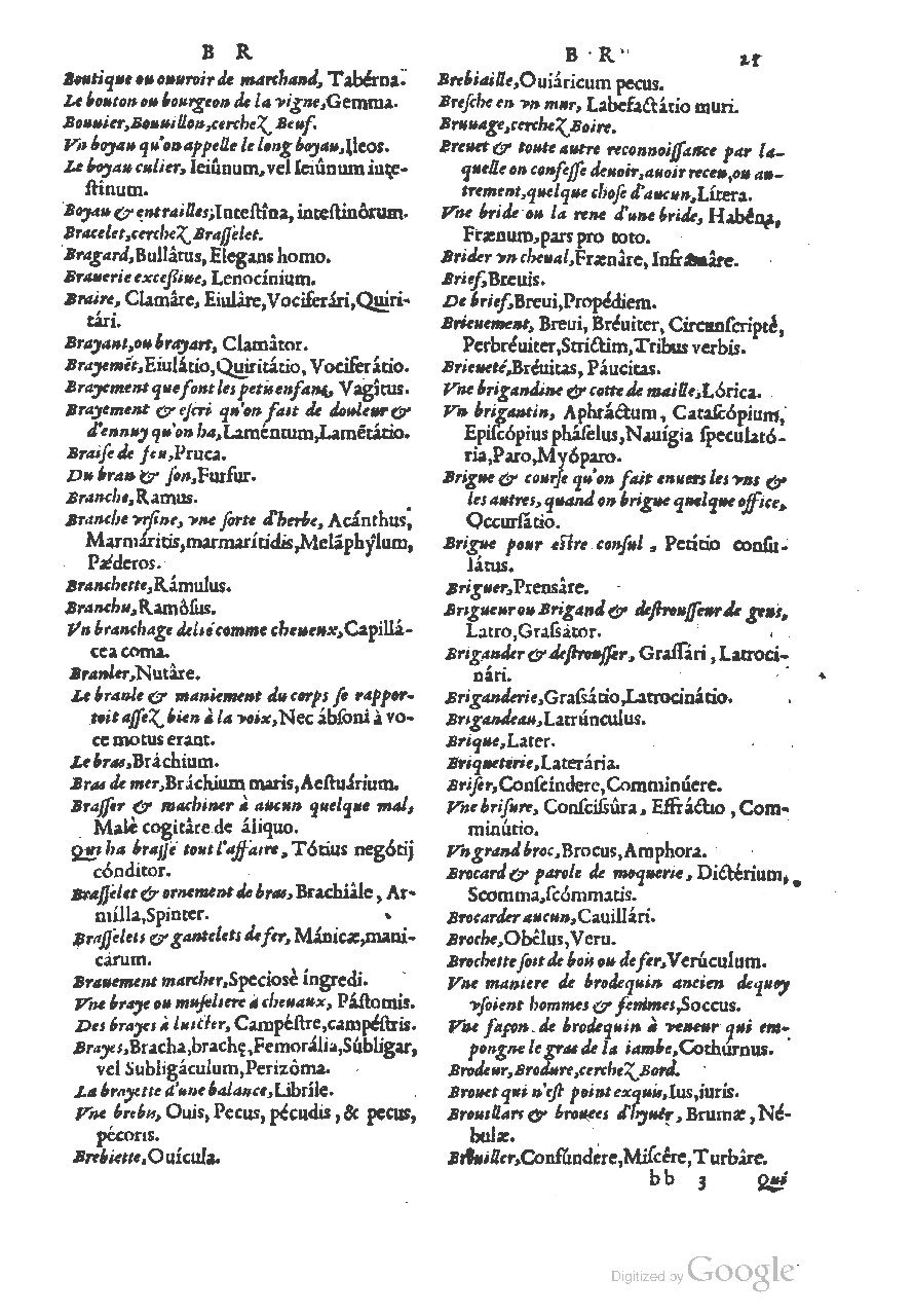 1558 - Guillaume Rouillé - Trésor des mots et traits français - BSB Munich