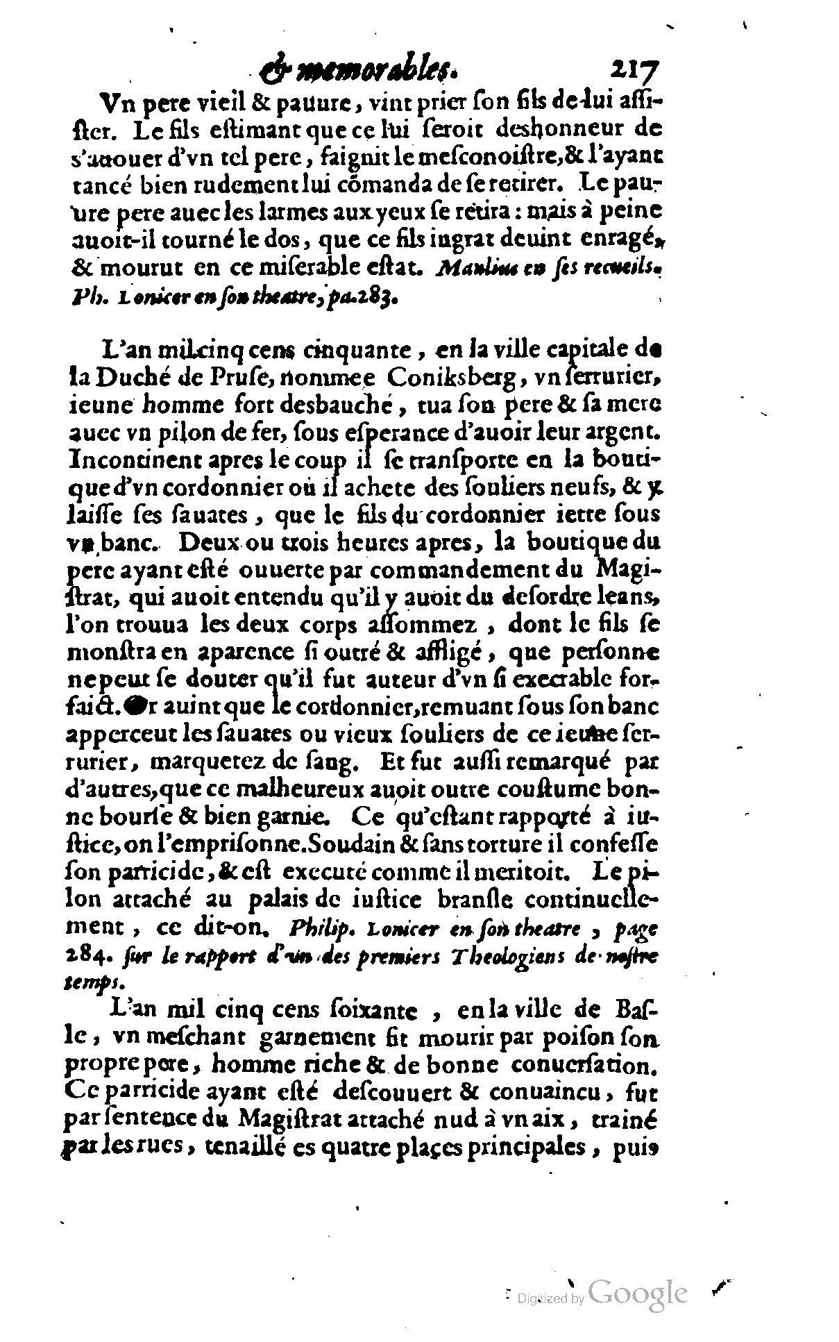 1620 - Samuel Crespin - Trésor d’histoires admirables et mémorables - BCU Lausanne
