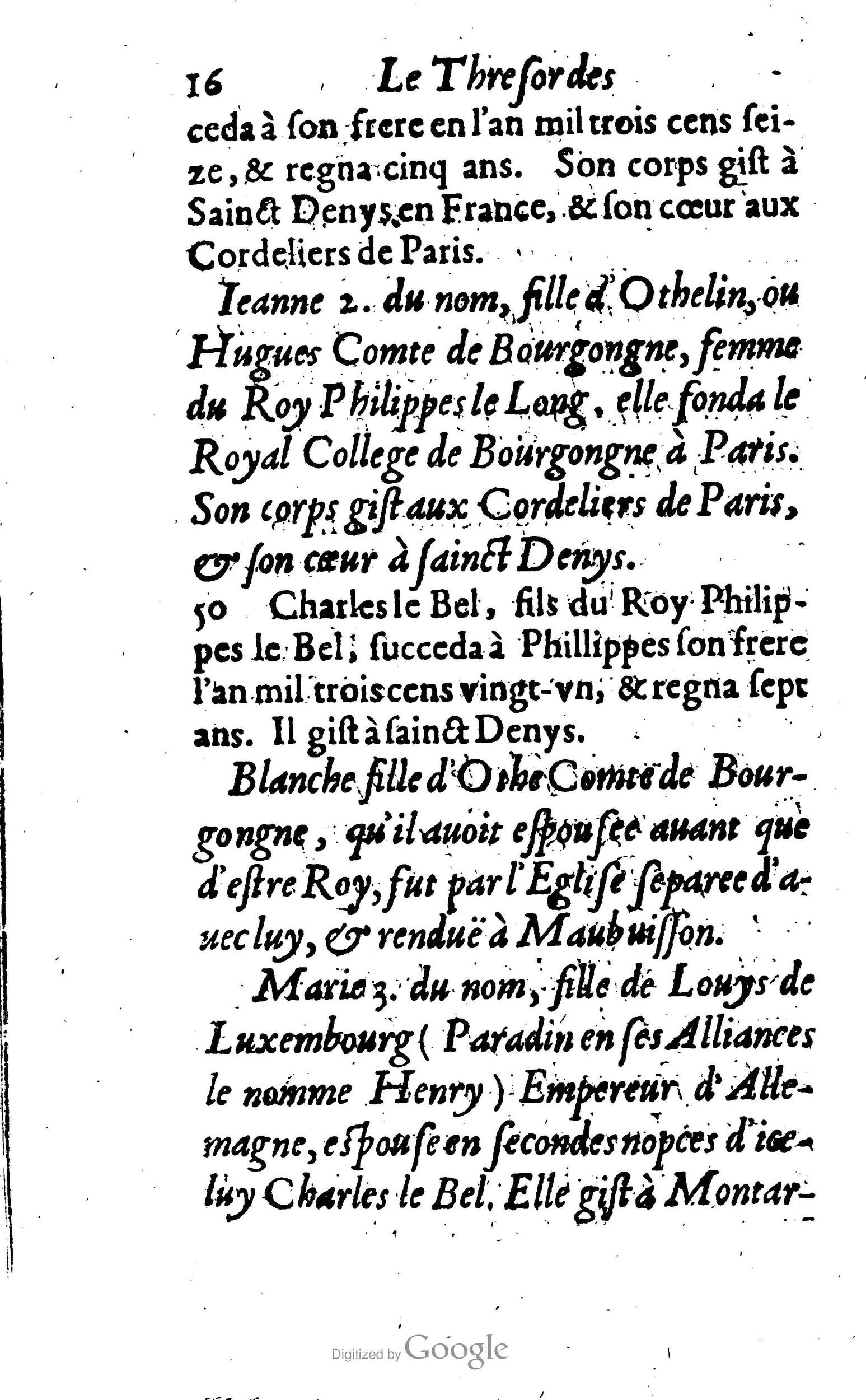 1638 - Jean Corrozet - Trésor des histoires de France - BM Lyon