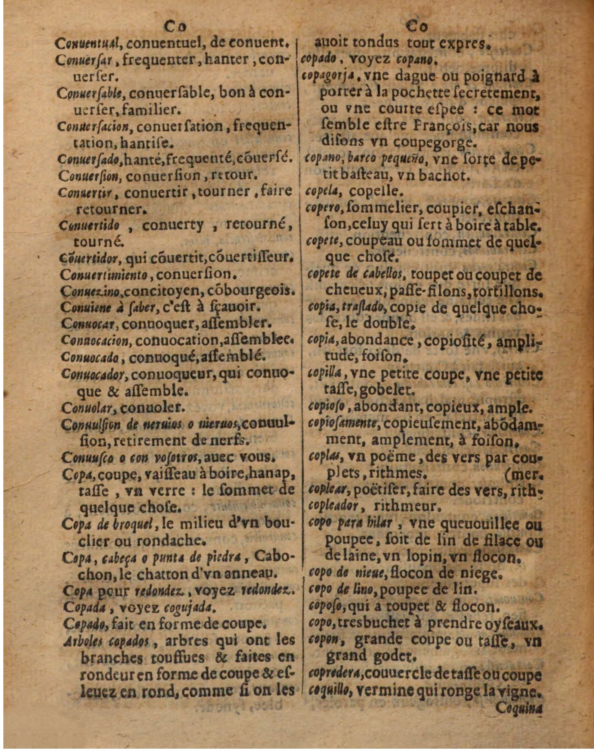 1625 - Hubert Antoine - Trésor des deux langues espagnole et française - Augsbourg