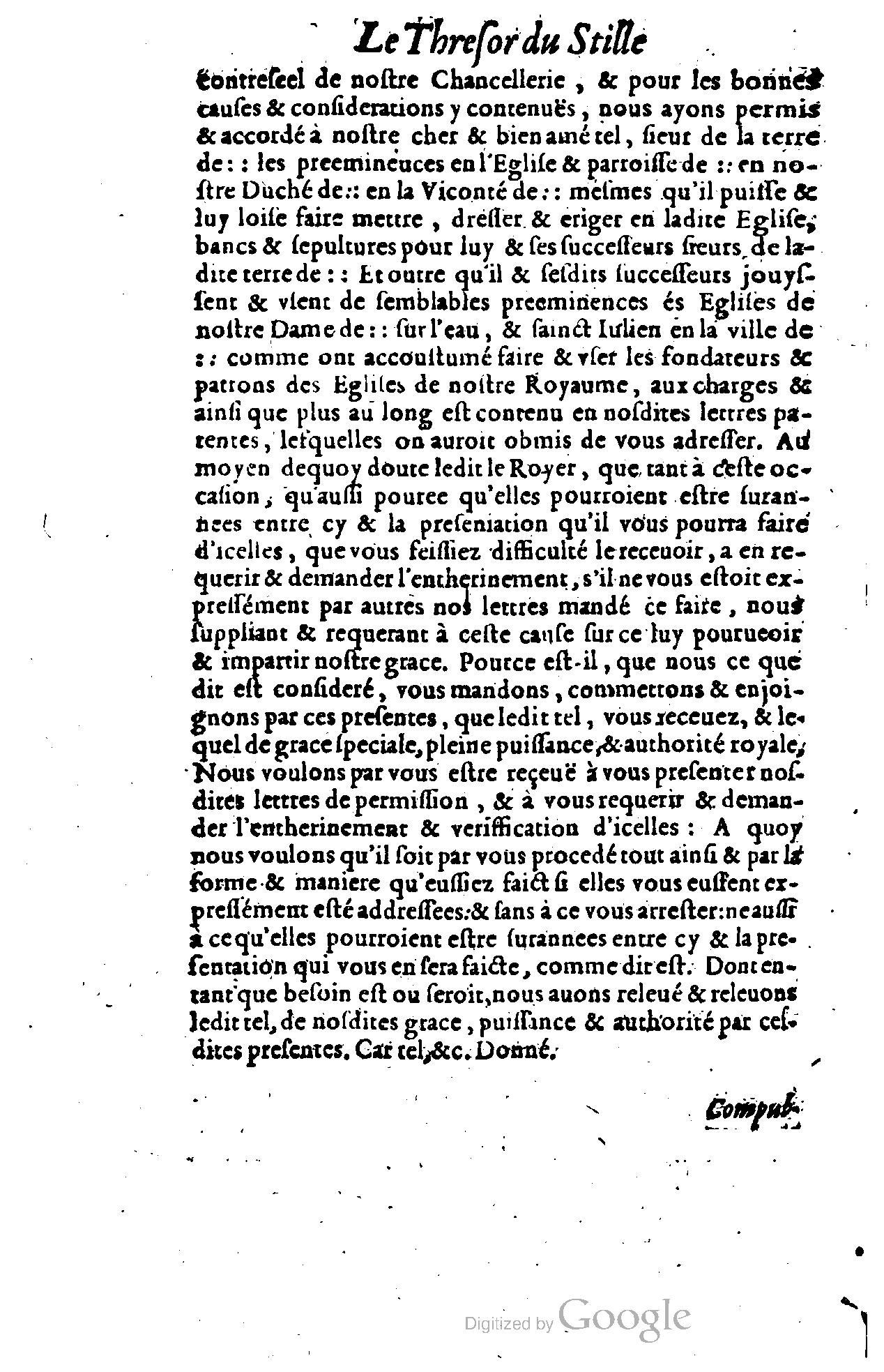 1614 - Jean Richer - Trésor du nouveau style et protocole de la chancellerie de France - BSB Munich