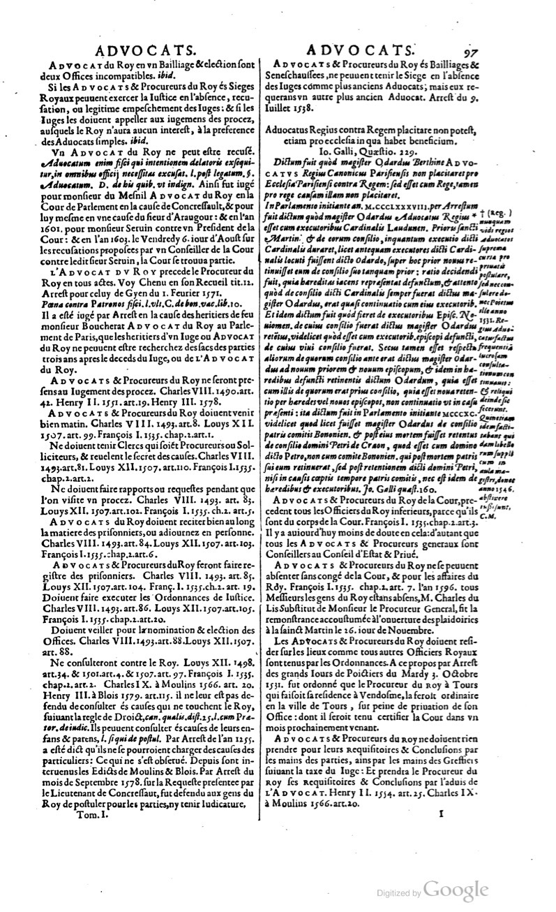 1629 - Veuve Nicolas Buon - Trésor du droit français (21754 T. 1) - BM Lyon 1629 - Veuve Nicolas Buon - Trésor du droit français (21754 T. 1) - BM Lyon
