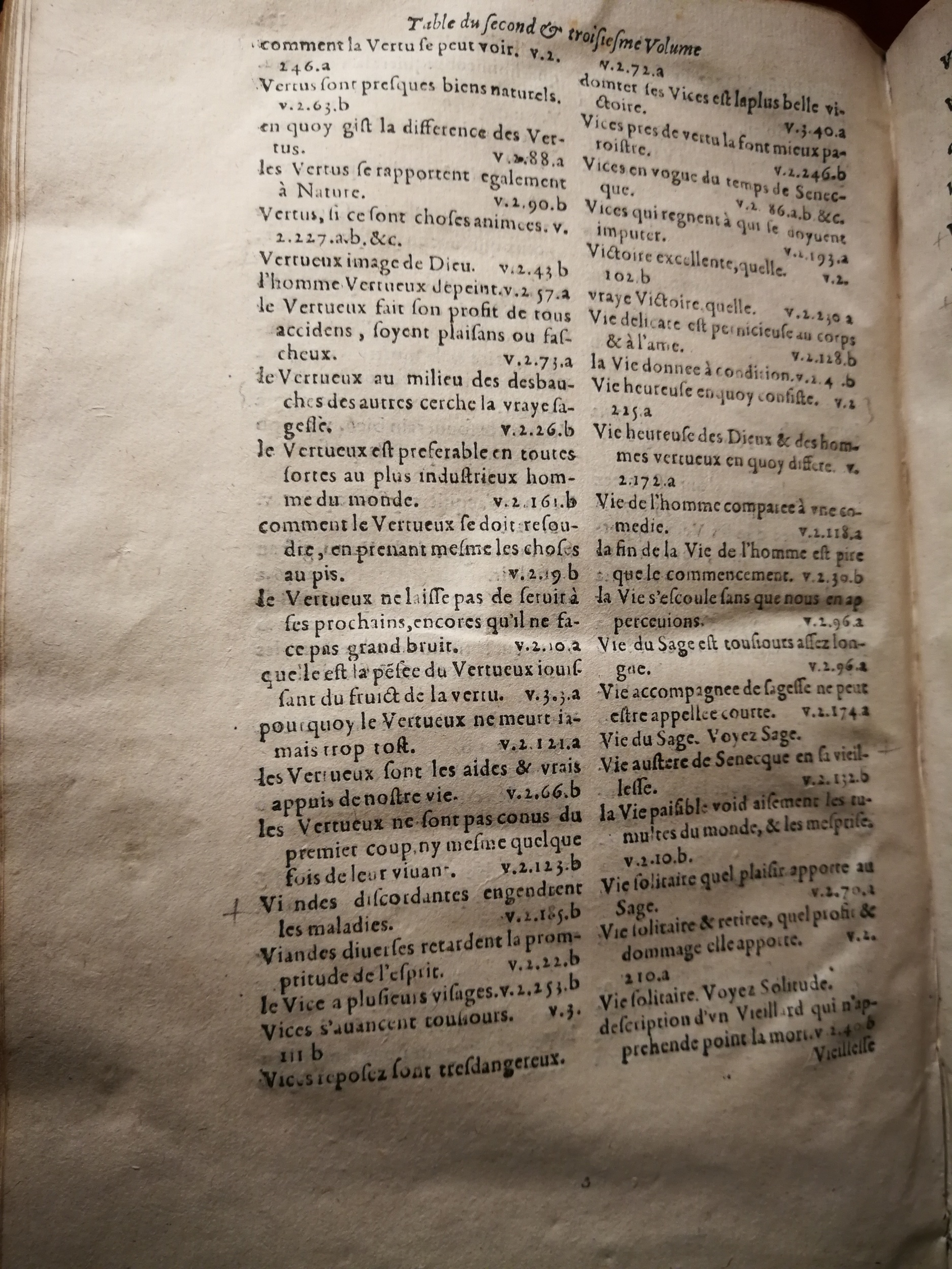 1595 - Jean Houzé - Œuvres morales et mêlées de Sénèque, Trésor de philosophie morale - T. 3 - BnF