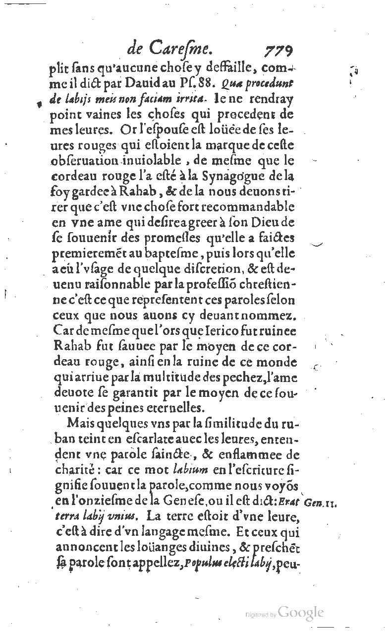 1607 - Nicolas Du Fossé - Trésor quadragésimal - T 01 - BM Lyon