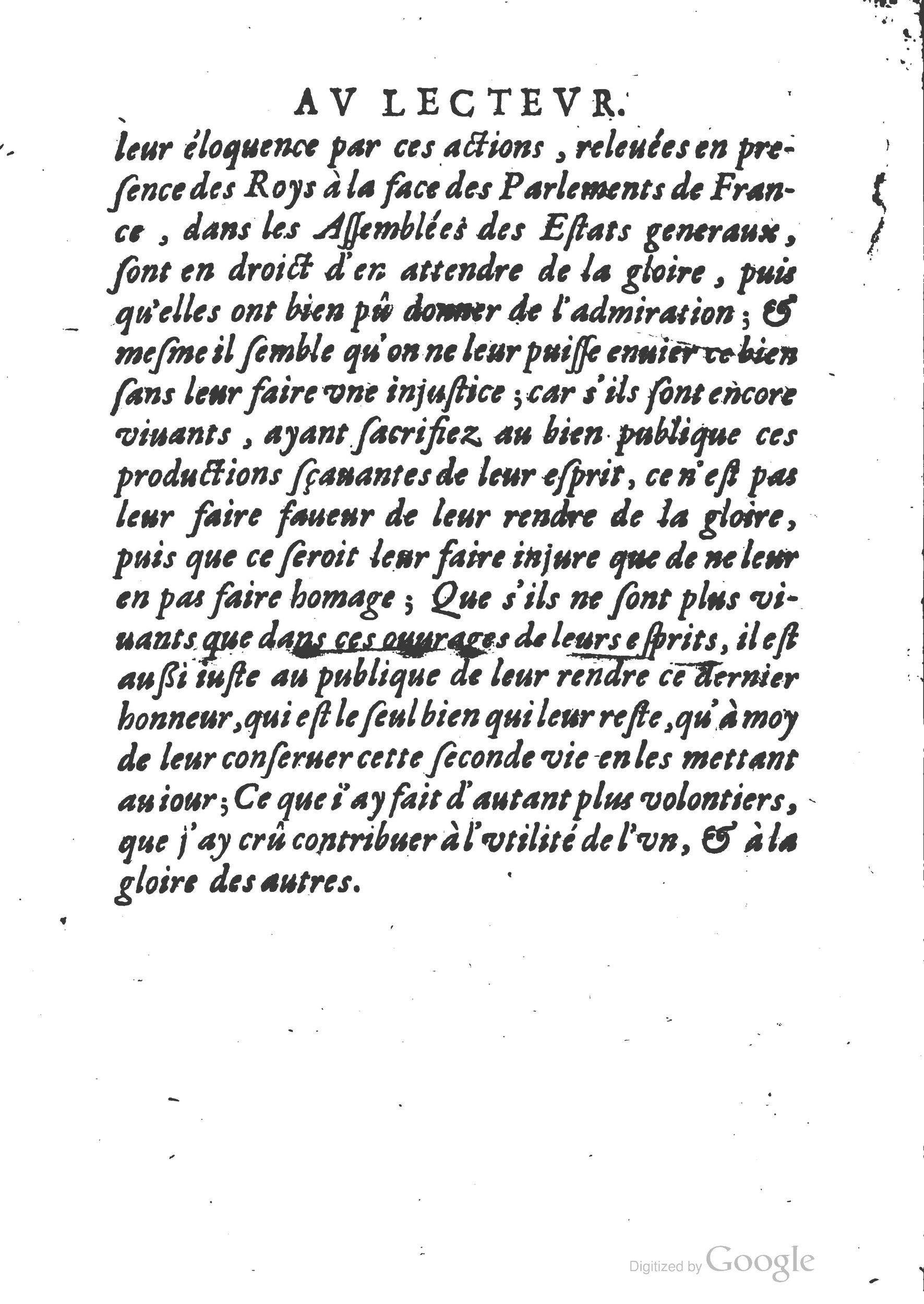 1654 - Michel Bobin - Trésor des harangues, remontrances et oraisons funèbres - BM Lyon