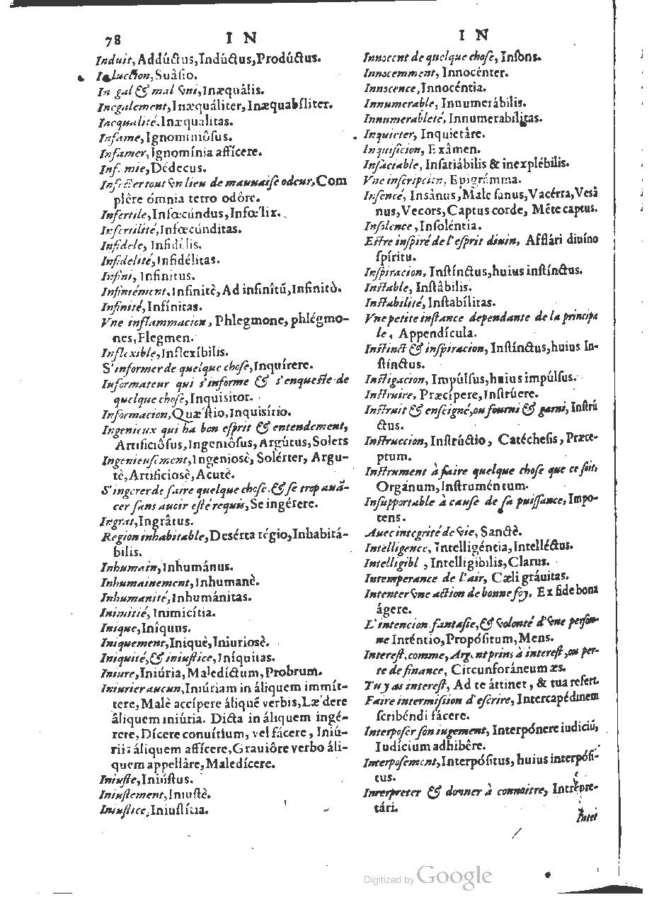 1564 - Henri Hylaire et Louis Cloquemin - Trésor des mots et traits français - BSB Munich