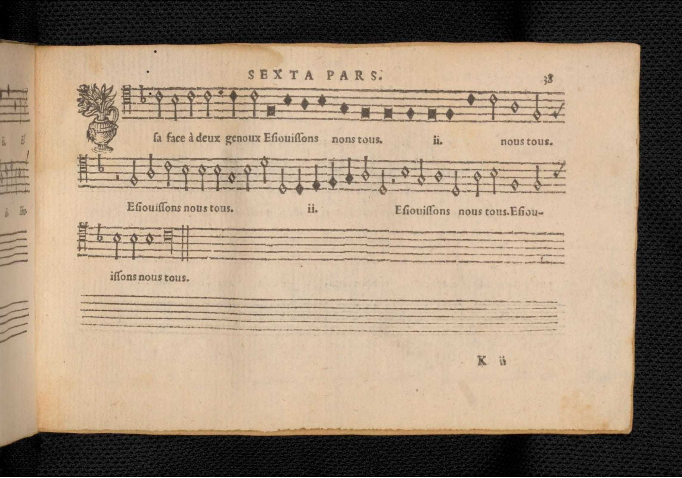 1576 - [Pierre de Saint-André] - Trésor de musique d’Orlande de Lassus Quinta et Sexta pars - KBR Bruxelles