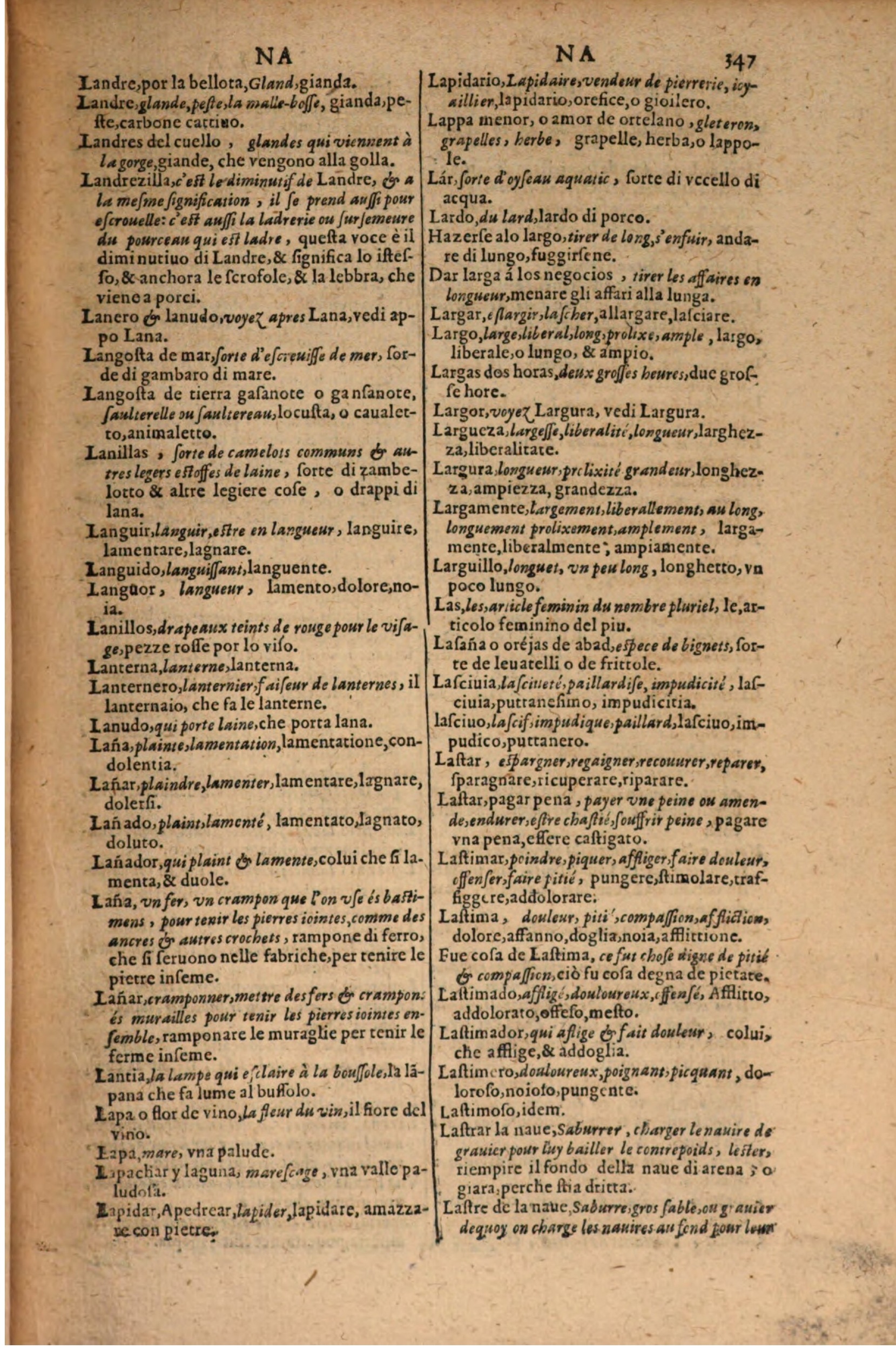 1606 - Samuel Crespin - Thresor des trois langues, francoise, italiene et espagnolle - BSB Munich