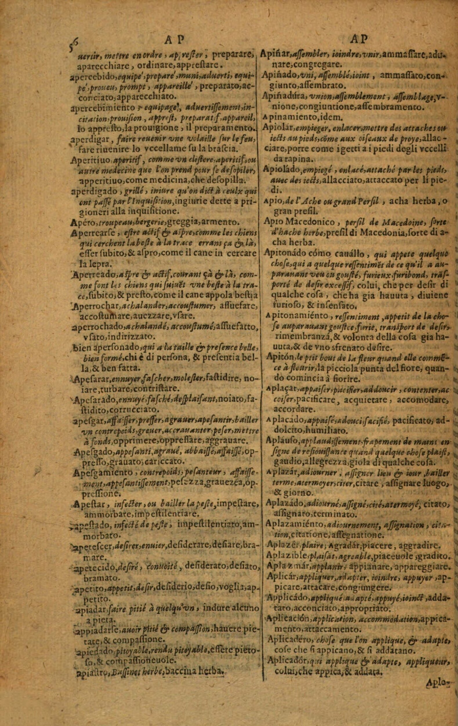 1617 - Samuel Crespin - Trésor des trois langues espagnole, française et italienne (Première partie) - Regensburg