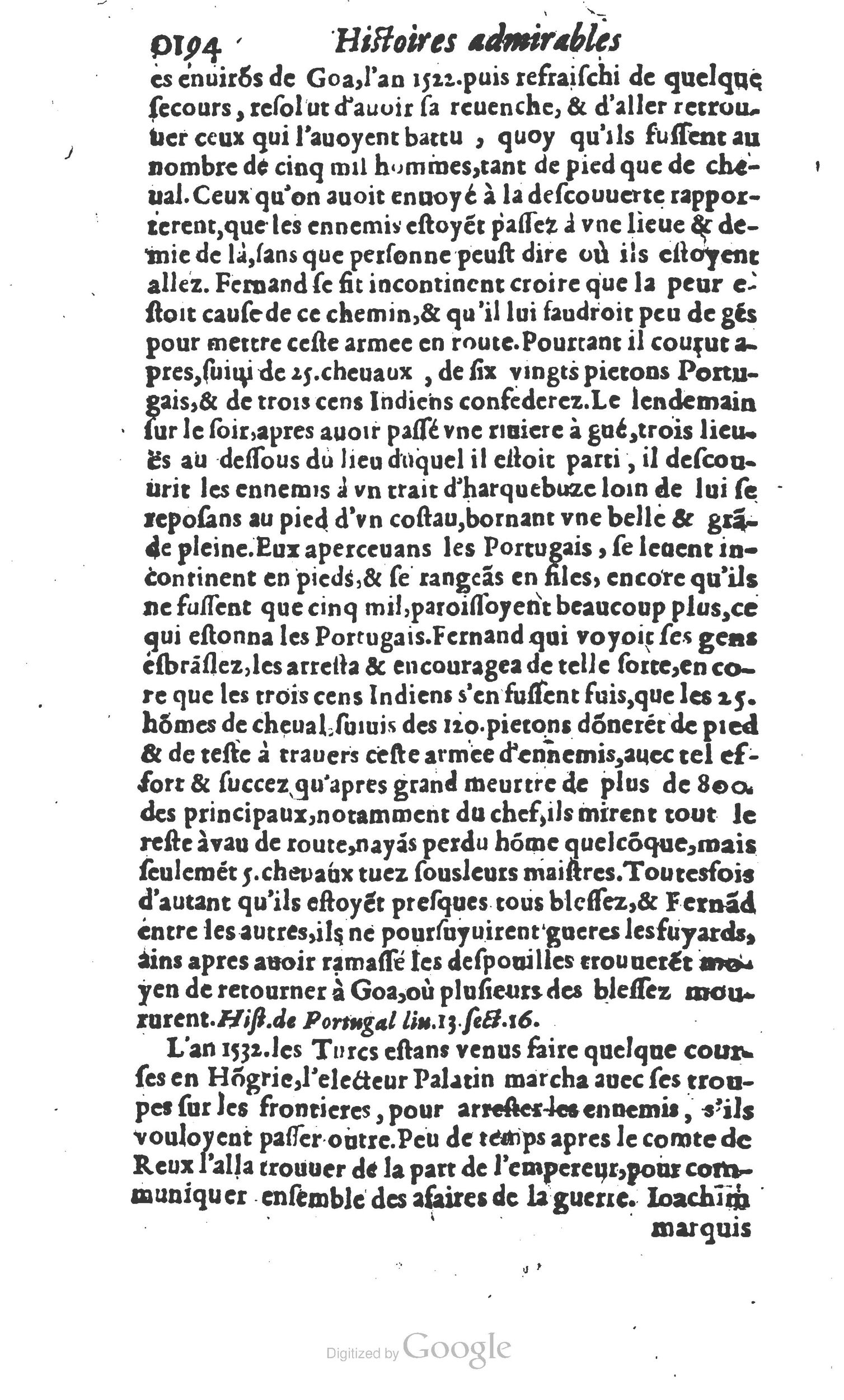 1610 - Paul Marceau - Trésor d’histoires admirables et mémorables - Princeton