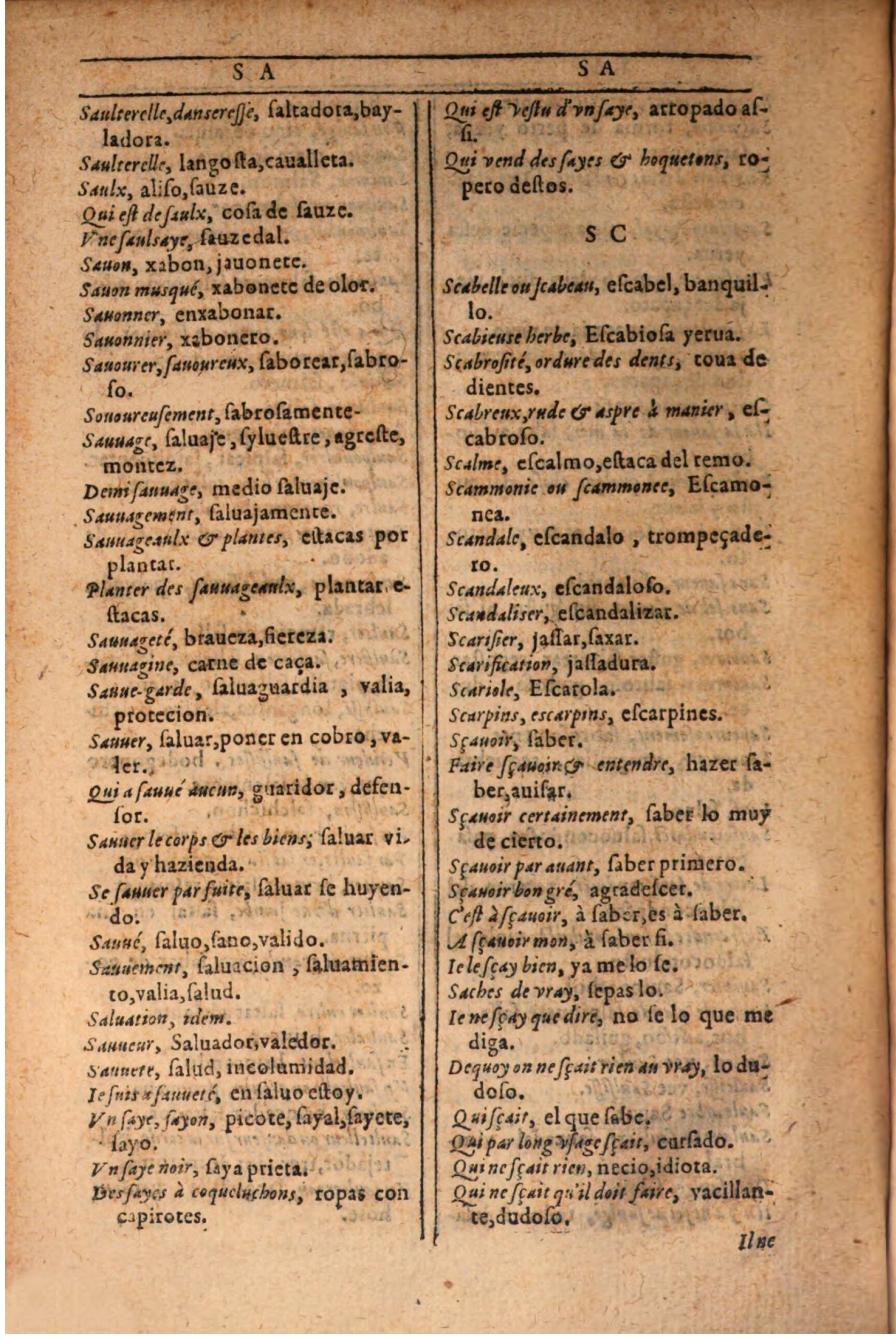 1607 - Marc Orry - Trésor des deux langues espagnole et française (Seconde partie) - BSB Munich 1607 - Marc Orry - Trésor des deux langues espagnole et française (Seconde partie) - BSB Munich