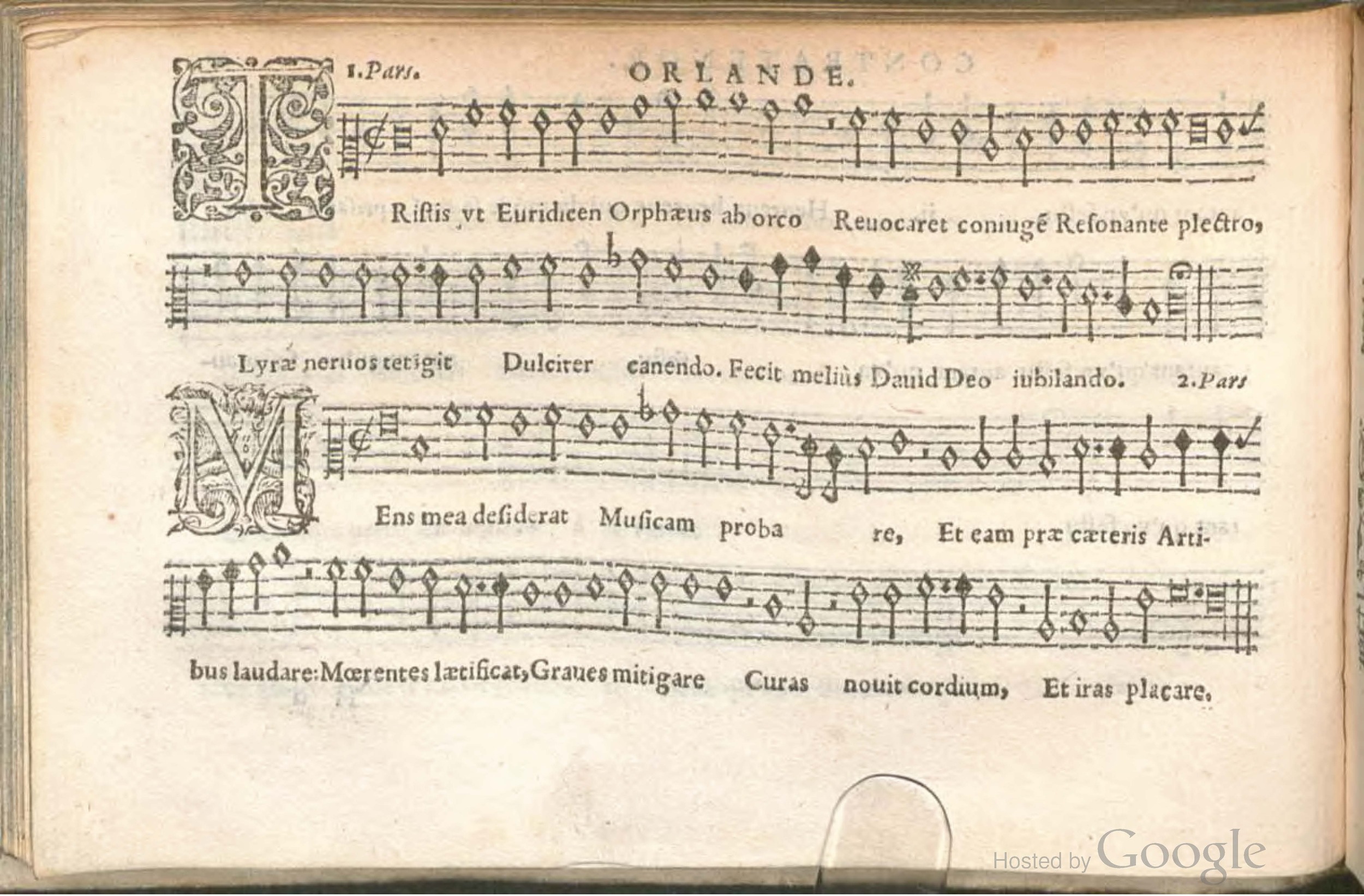 1576 - [Pierre de Saint-André] - Trésor de musique d’Orlande de Lassus Contratenor - BSB Munich