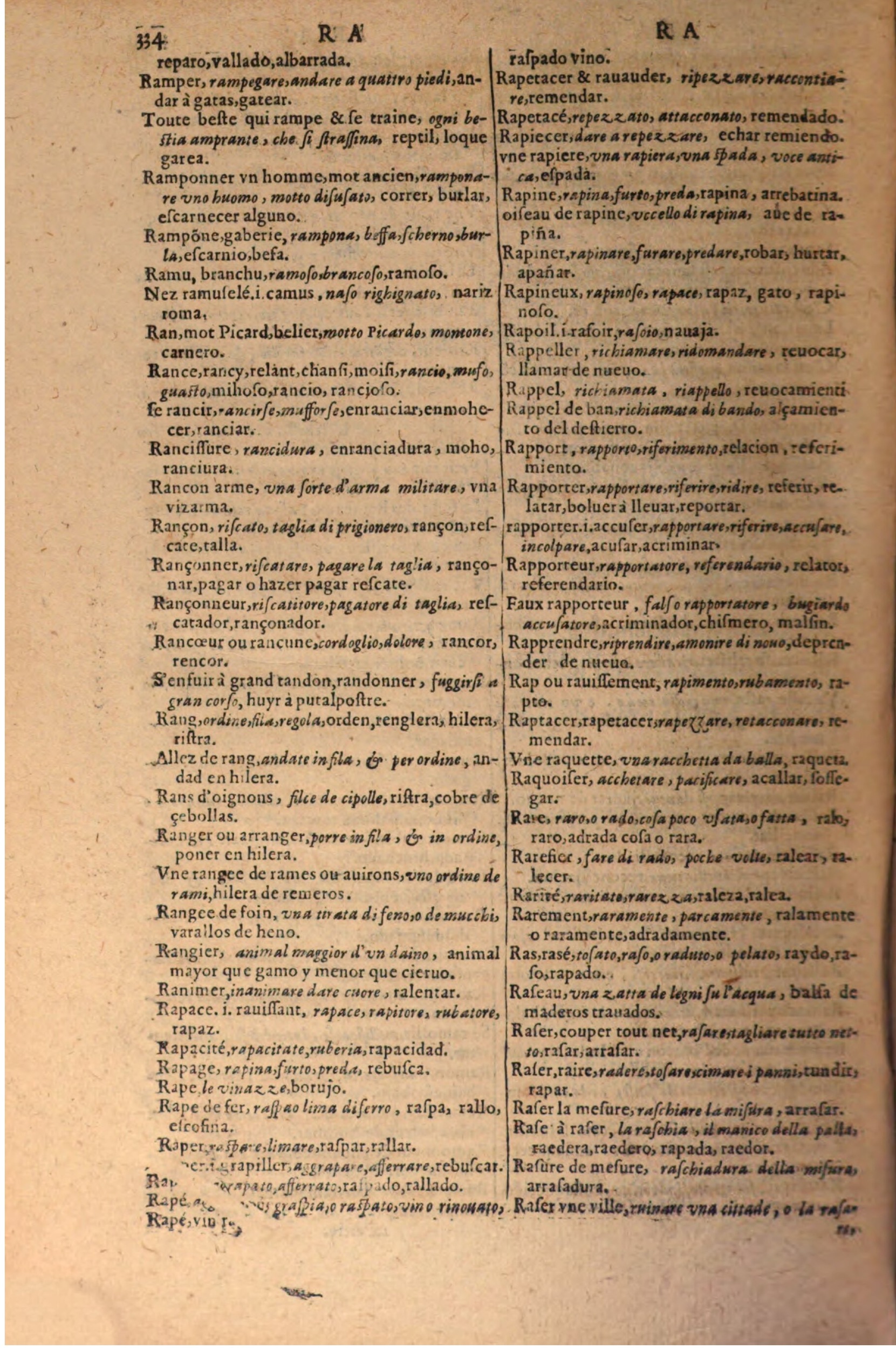 1616 - Pierre de la Rovière - Trésor des trois langues (Seconde partie) - BSB Munich