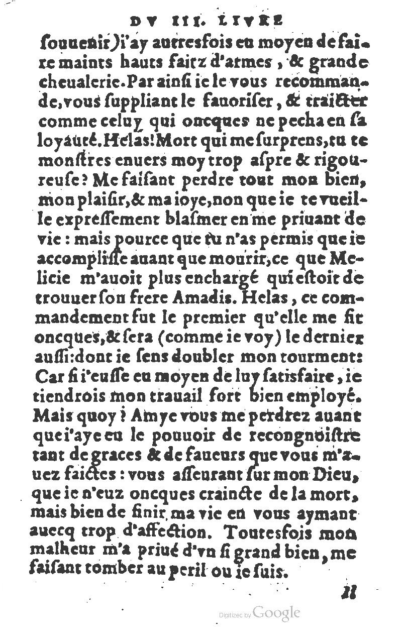 1582 - Jean Huguetan - Trésor des Amadis T. 1 - BM Lyon