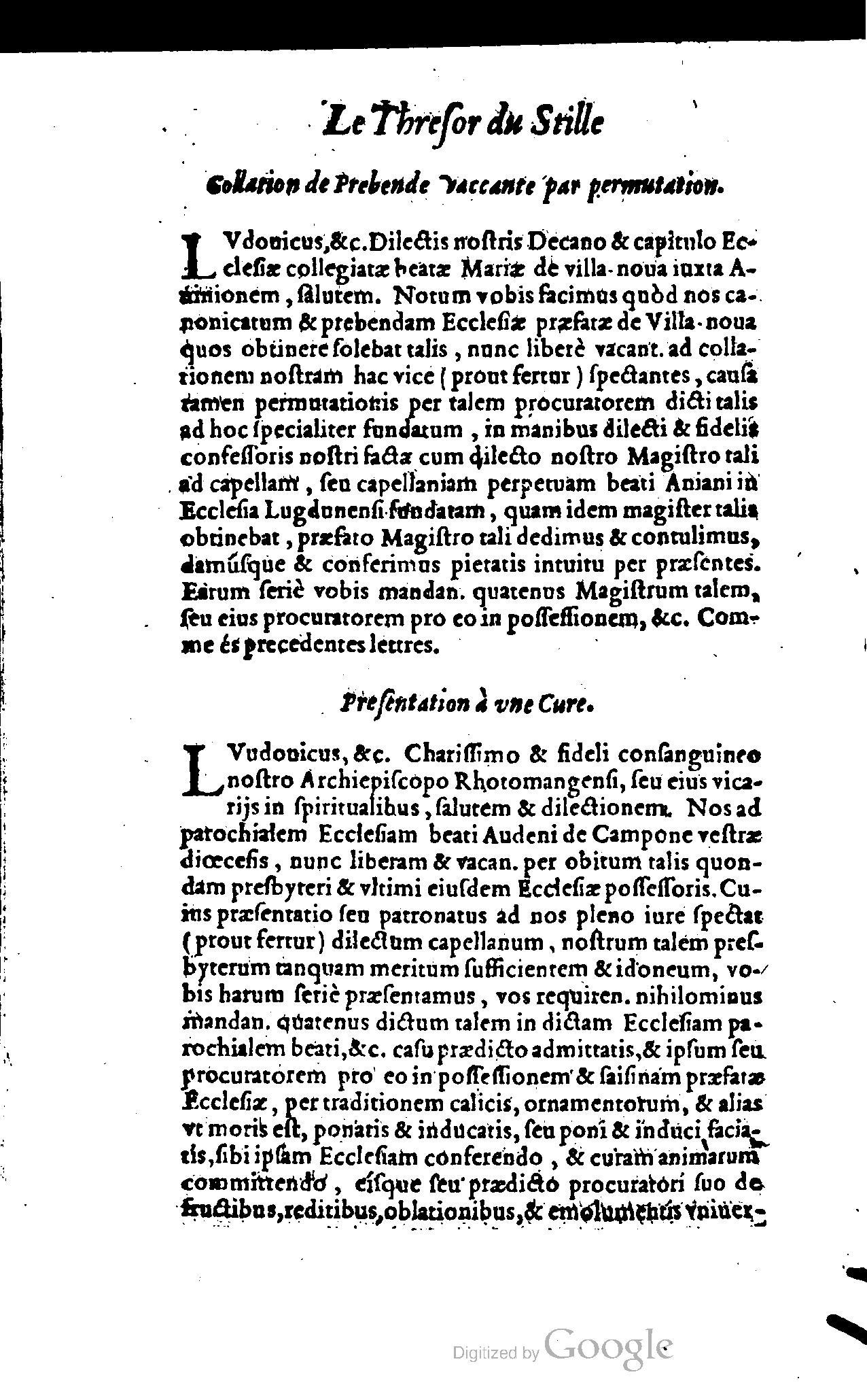 1614 - Jean Richer - Trésor du nouveau style et protocole de la chancellerie de France - BSB Munich