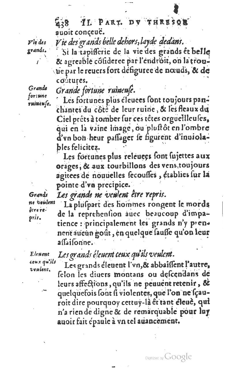 1610 - Louis Coste - Trésor de l’éloquence française (Seconde partie) - BM Lyon