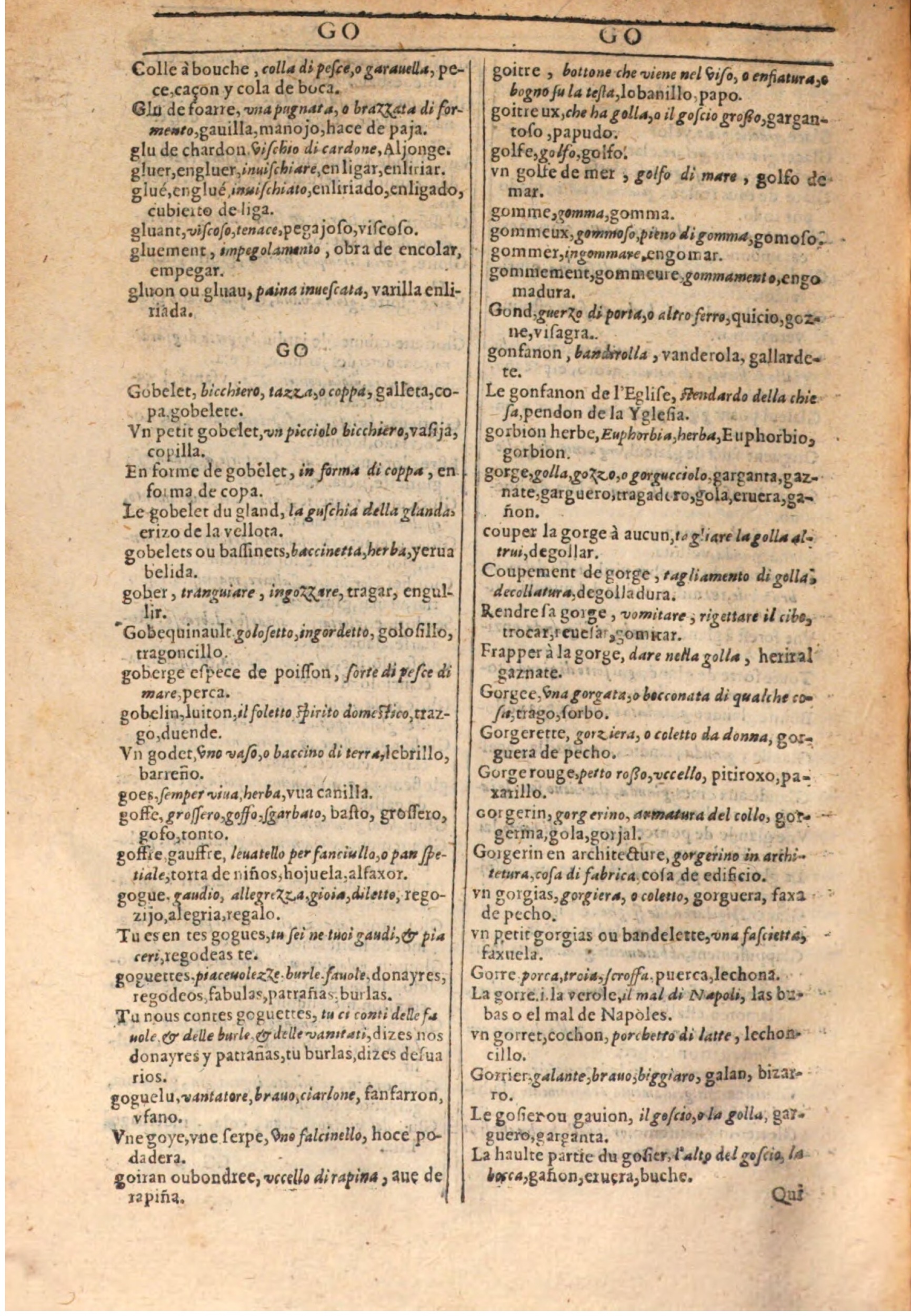 1609 - Philippe Albert et Alexandre Pernet - Trésor des trois langues française, italienne et espagnole (Seconde partie) - BSB Munich 1609 - Philippe Albert et Alexandre Pernet - Trésor des trois langues française, italienne et espagnole (Seconde partie) - BSB Munich