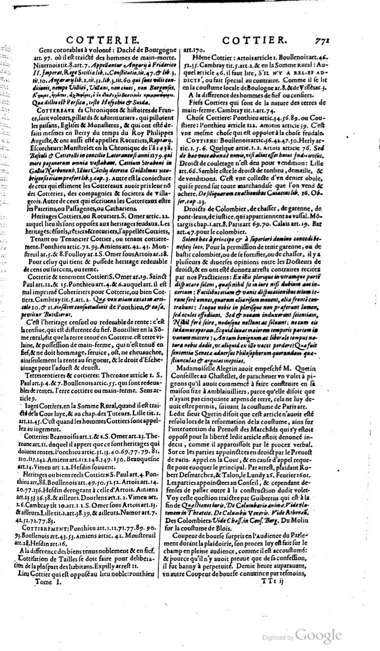 1629 - Veuve Nicolas Buon - Trésor du droit français (29620 T. 1) - BM Lyon