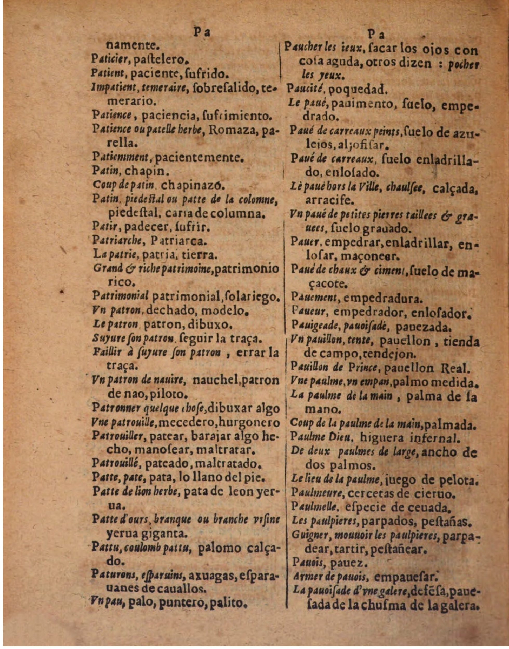 1624 - Hubert Antoine - Trésor des deux langues espagnole et française (Seconde partie) - BSB Munich